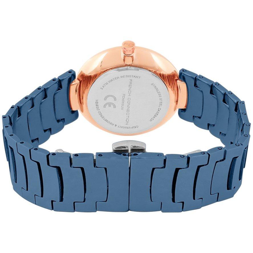 Blu - French Connection - connection Sunlit Blue Round Dial Womens Analogue Watch - 3