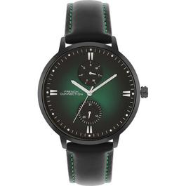 French Connection connection Opus Green Round Dial Mens Multi Function Watch