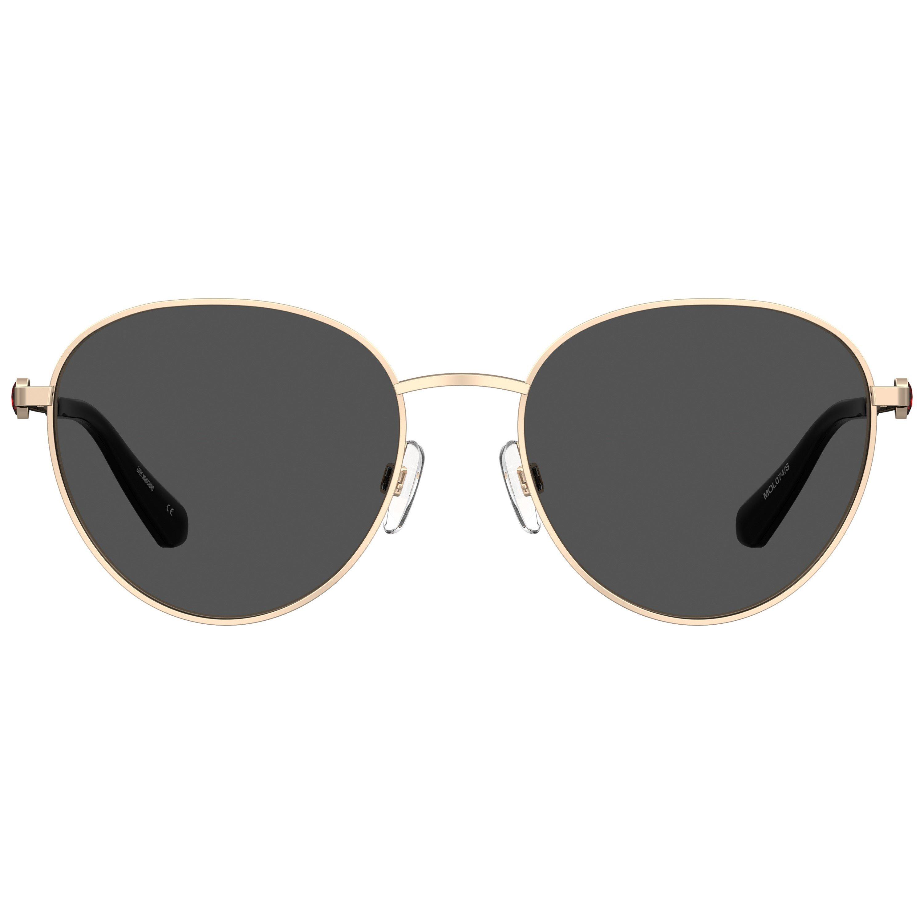 Moschino Black Round Frame Sunglasses with Gold Logo Moschino Round Sunglasses for Women for sale | eBay main image 4