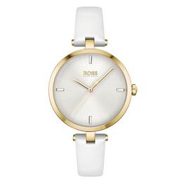 Boss Ladies BOSS Majesty White Leather Strap Watch