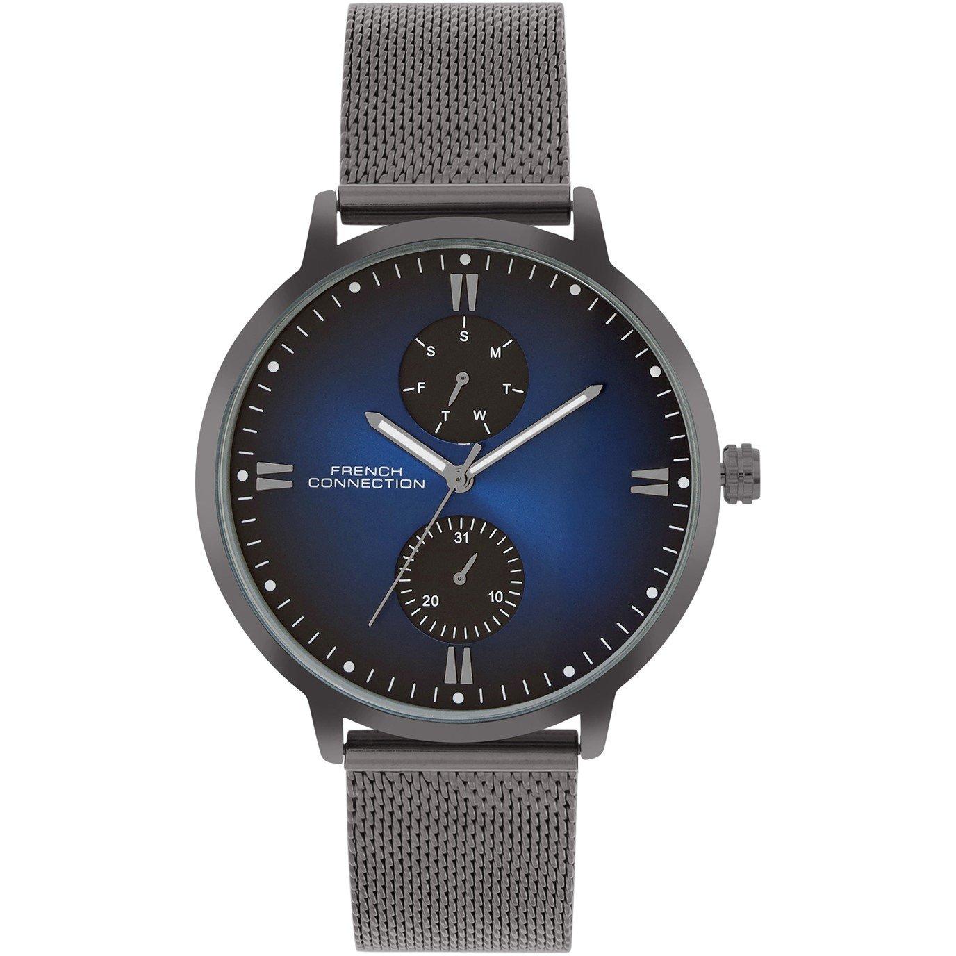 Blue - French Connection - connection Opus Blue Round Dial Mens Mult Function Watch - 1