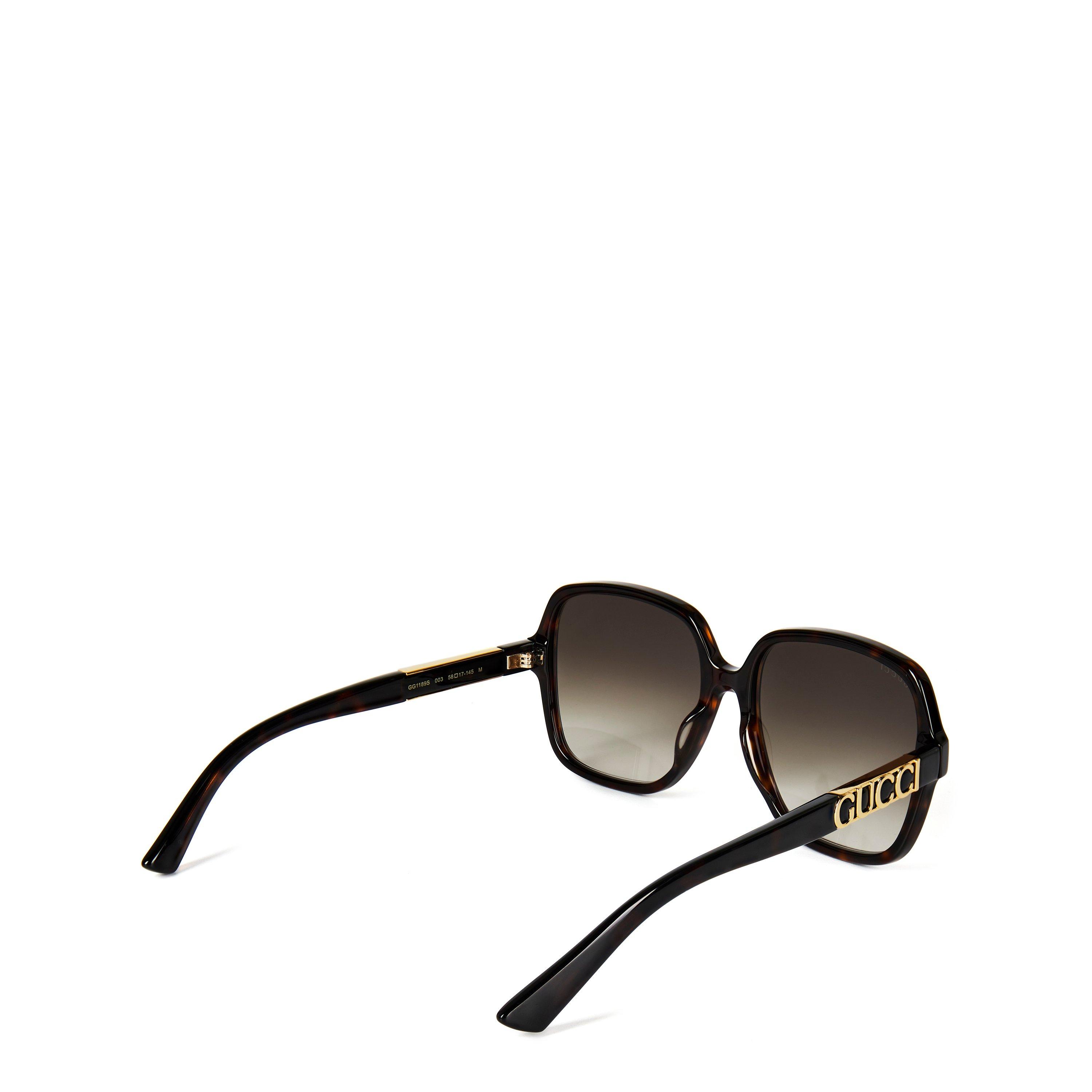 Havana - Gucci - Unisex Logo Oversized Sunglasses - 3