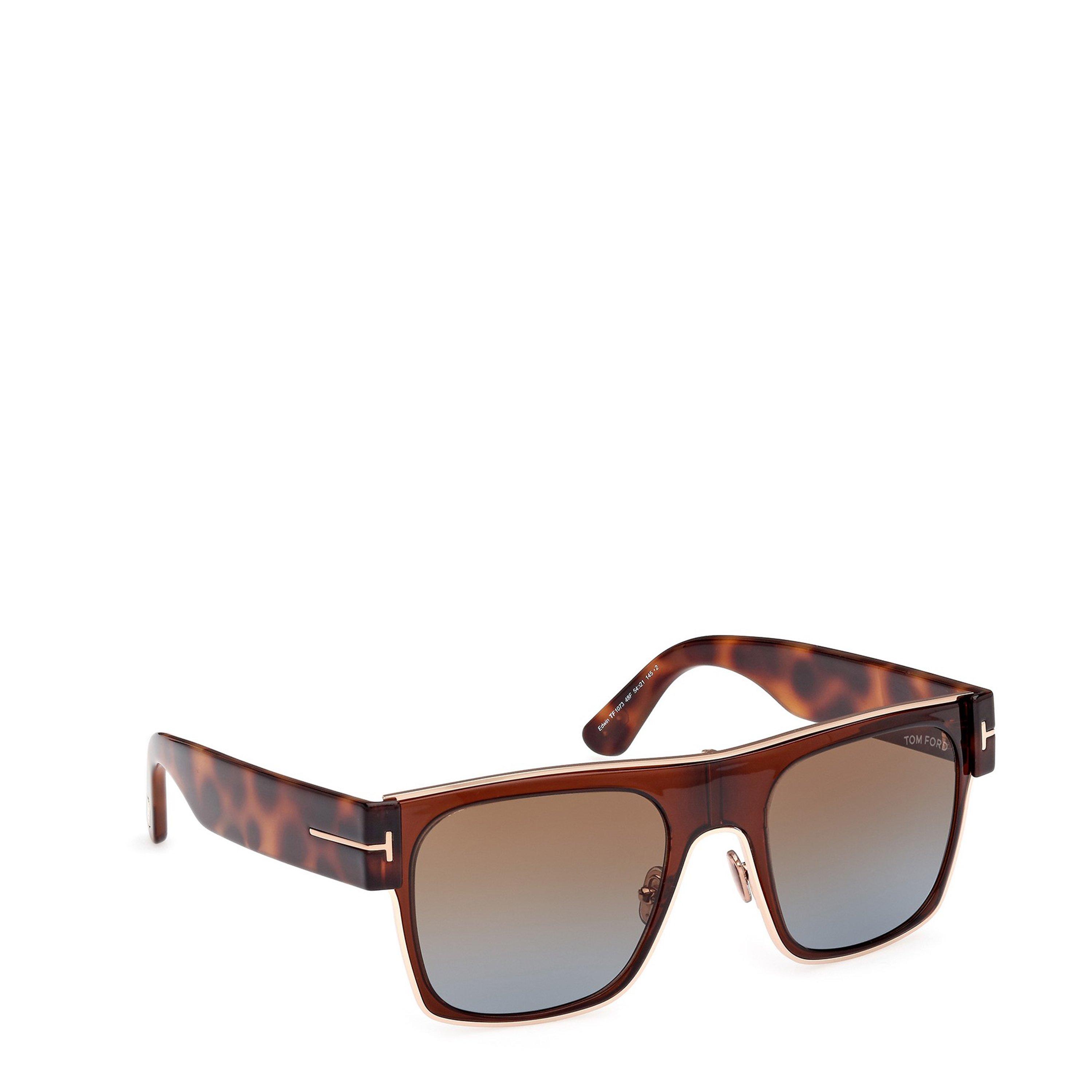 Brown/Brown - Tom Ford - Edwin Tf Ft10735448f 42 Sunglasses - 2