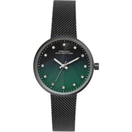 French Connection connection Dawnlight Blue-Green Round Dial Womens Analogue Watch