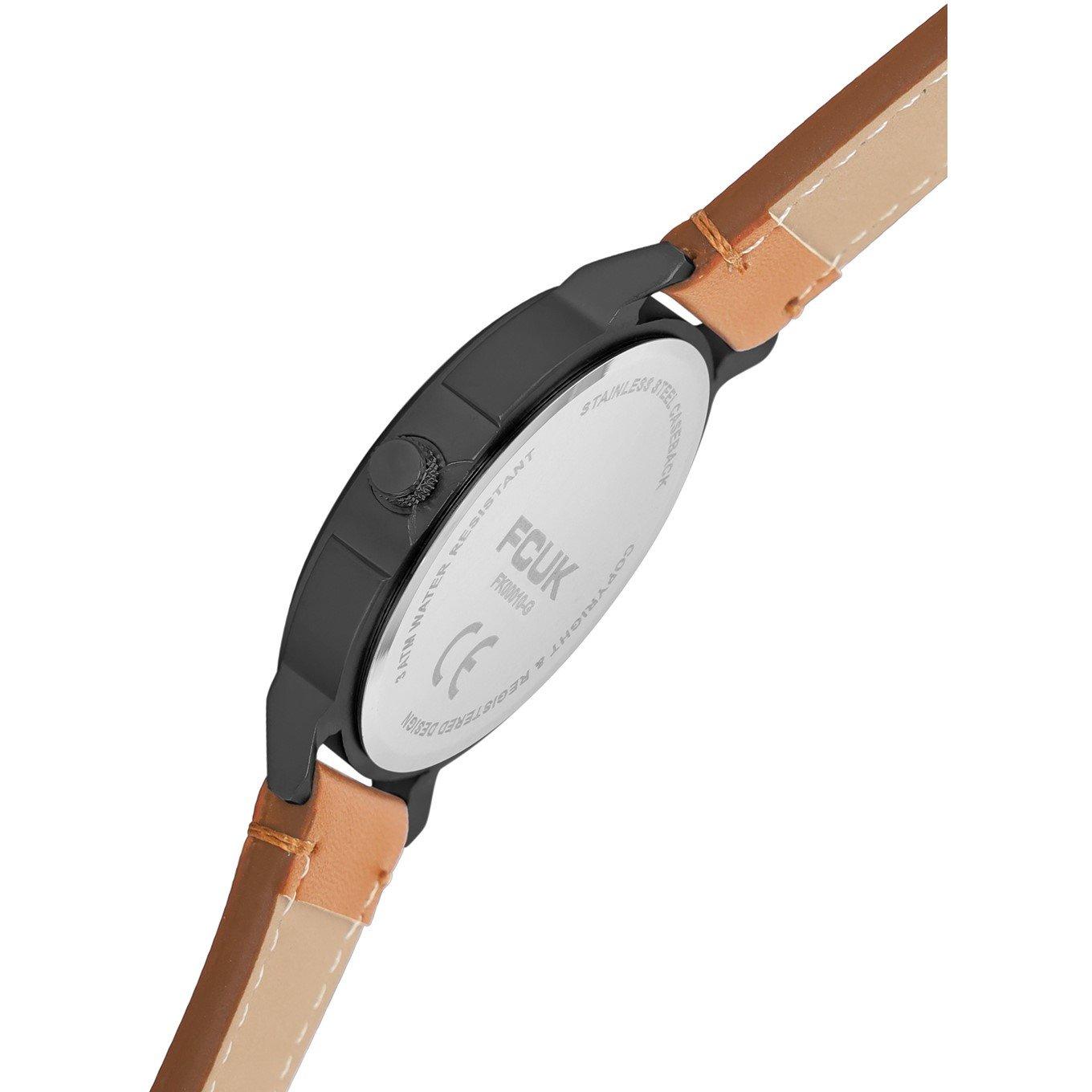 Black - FCUK - Black Dial Analog Watch For Men - 4