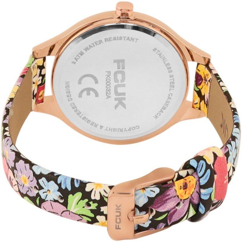 Sky Blue - FCUK - Floral Printed Strap Womens Watch - 3