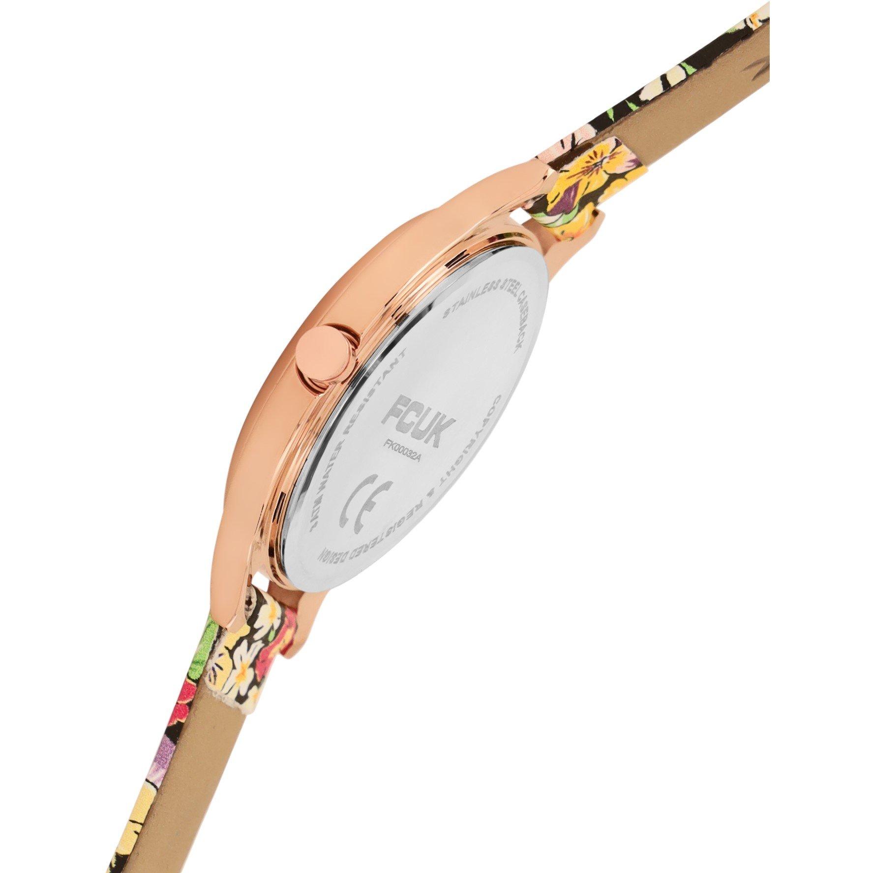 Sky Blue - FCUK - Floral Printed Strap Womens Watch - 4