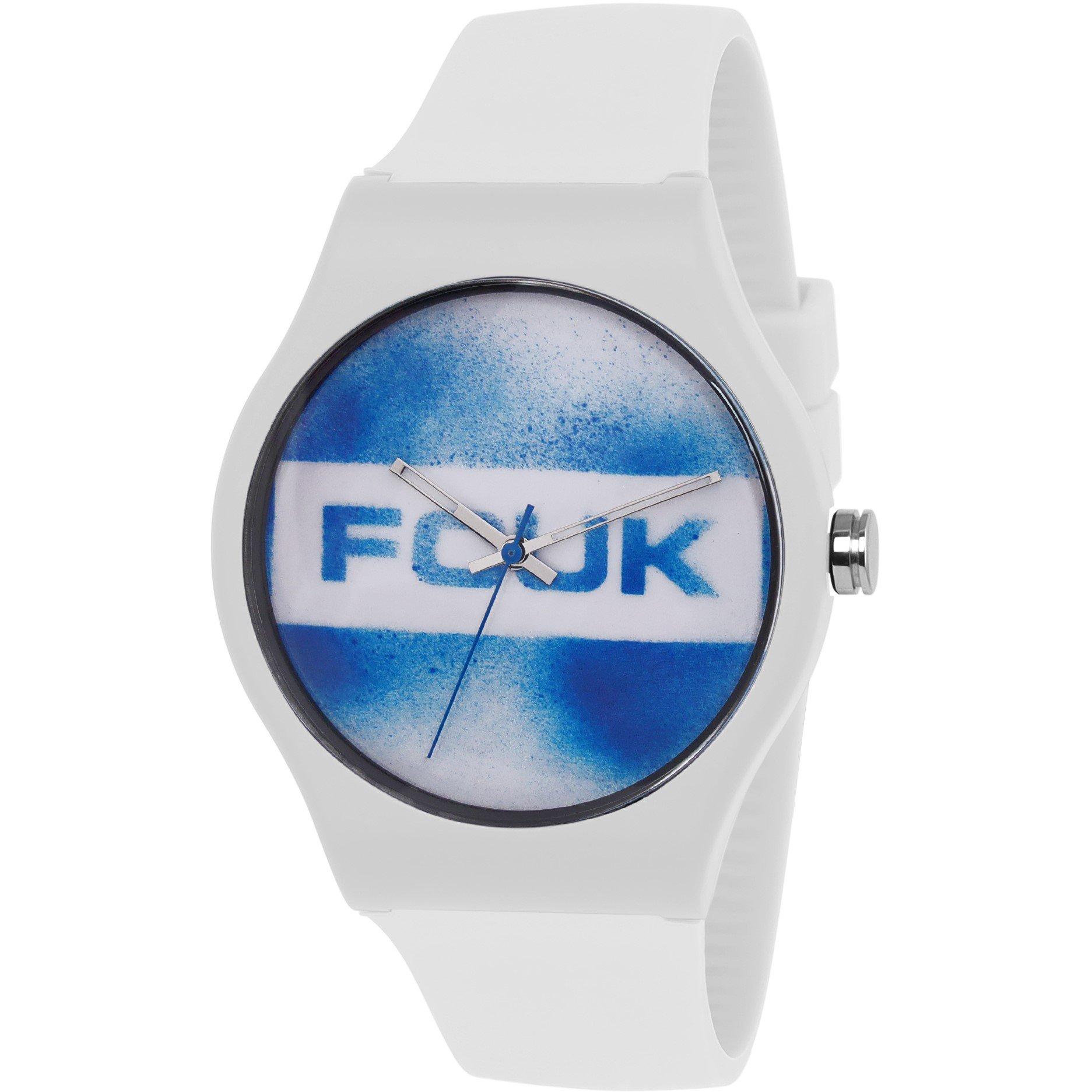 Blue - FCUK - Silicone Analog Blue Dial Mens Watch - 2