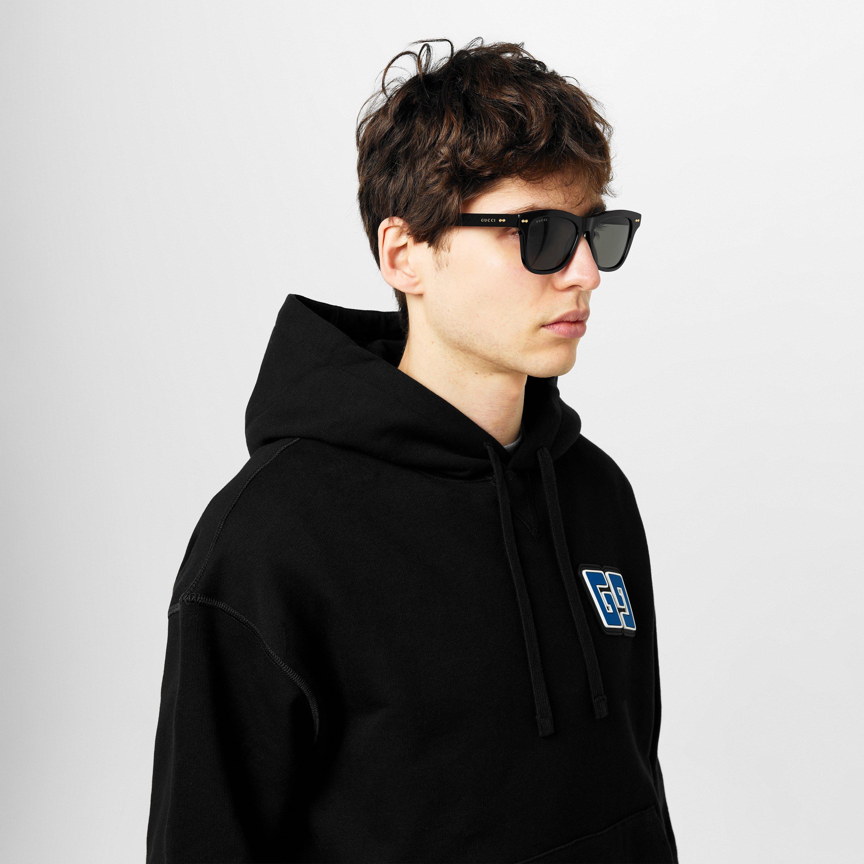 Black - Gucci - Men's Wayfarer Sunglasses - 2