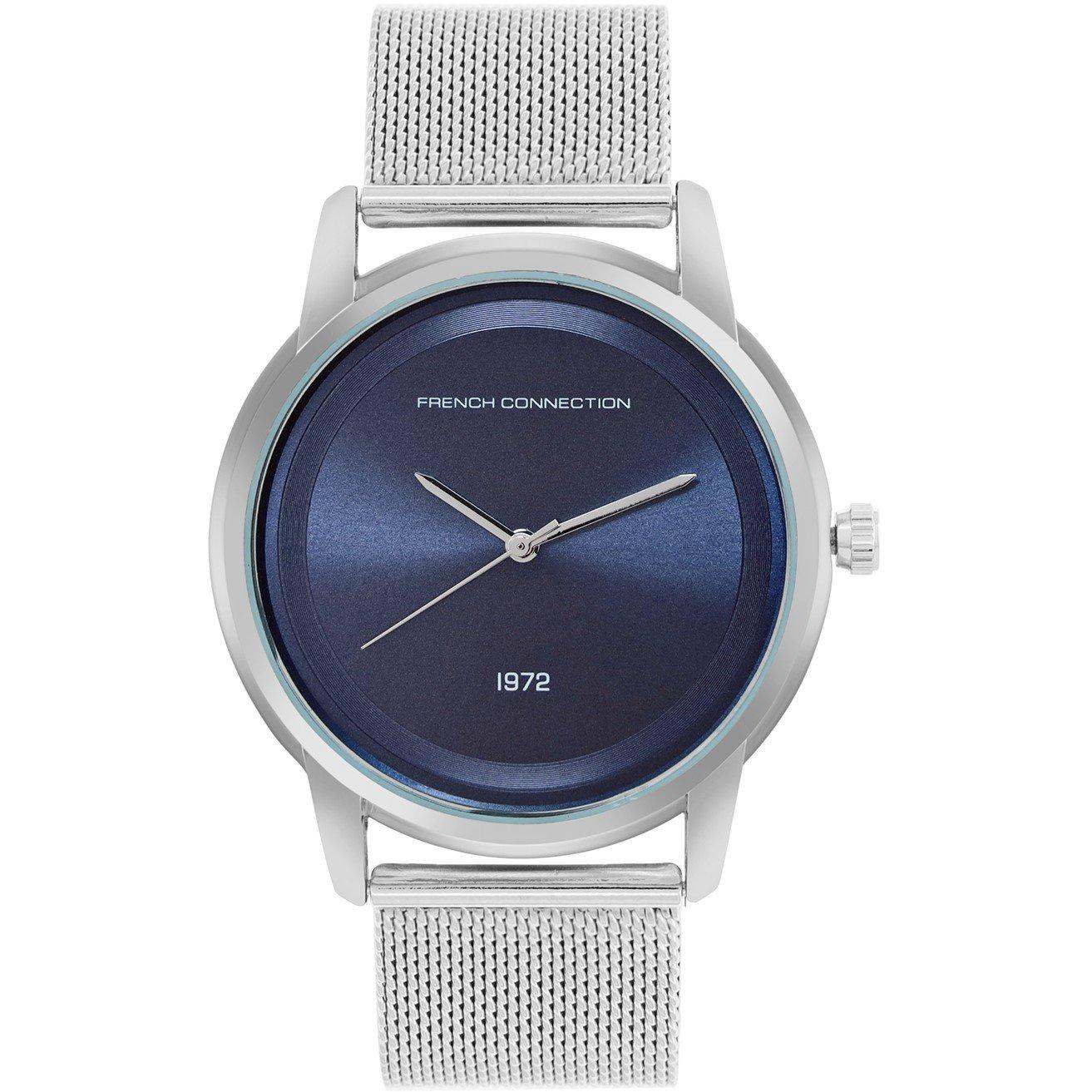 Azul - French Connection - Silver Case Round Shape Silver Strap Quartz Watch - 1