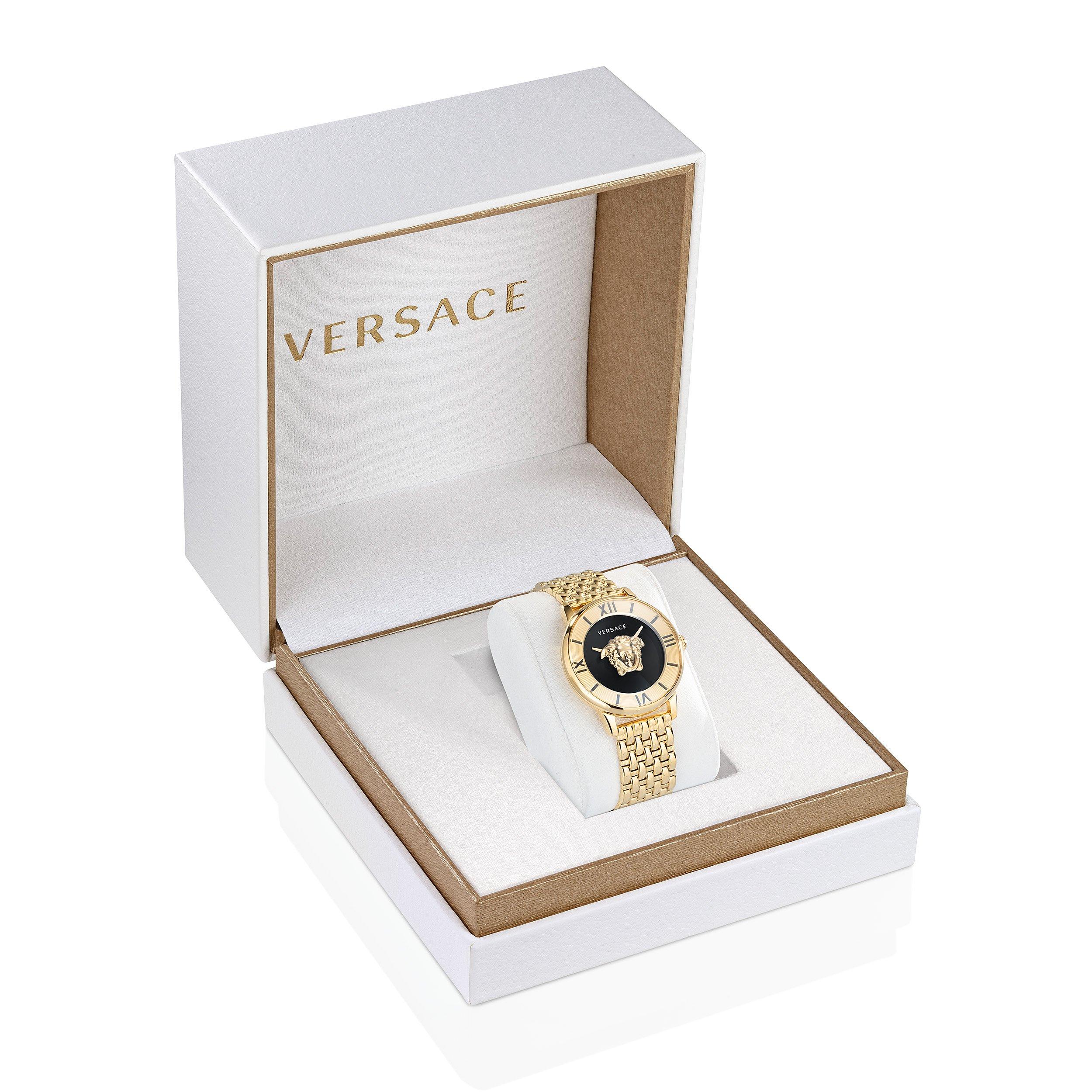 Gold/Black - Versace - Women's Medusa Analogue Quartz Watches - 4