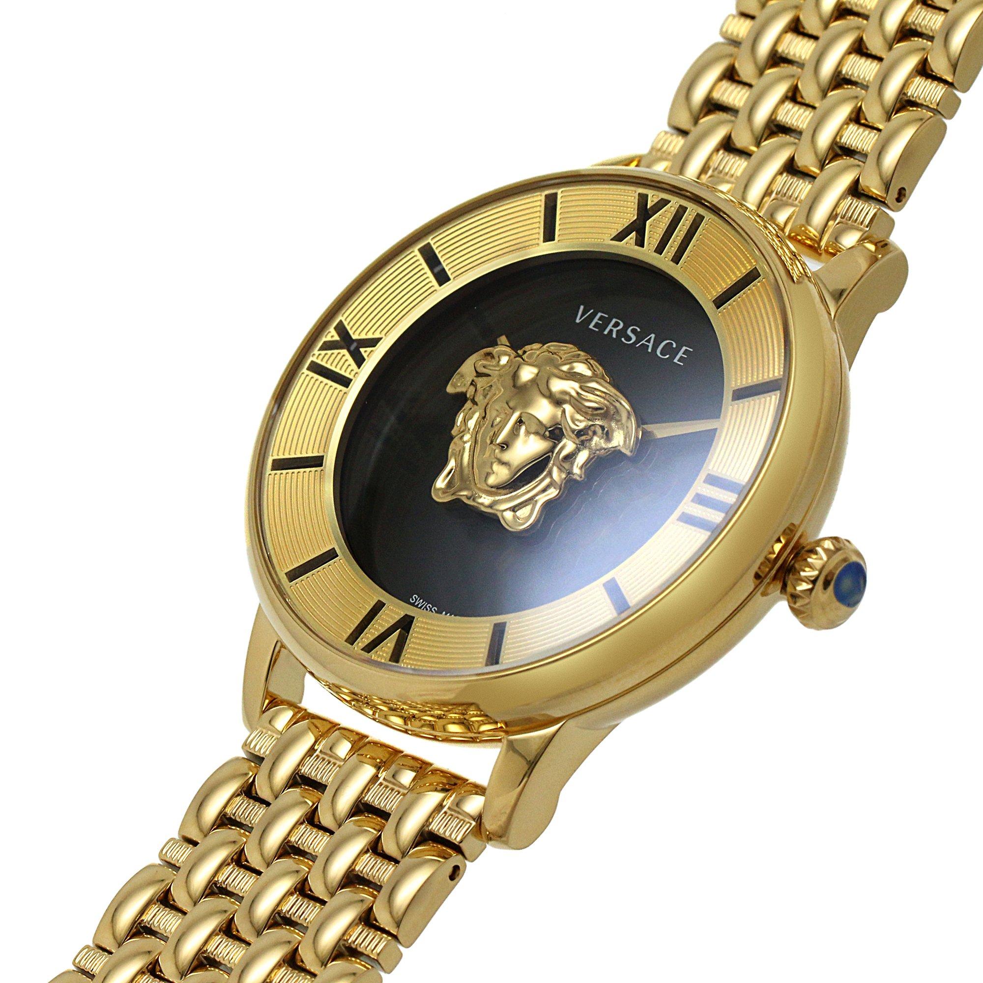 Gold/Black - Versace - Women's Medusa Analogue Quartz Watches - 8