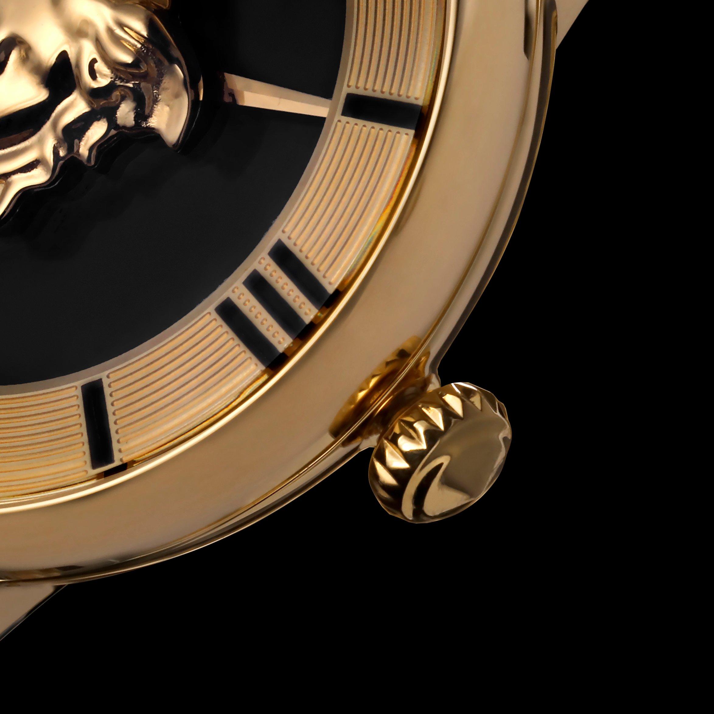 Gold/Black - Versace - Women's Medusa Analogue Quartz Watches - 9