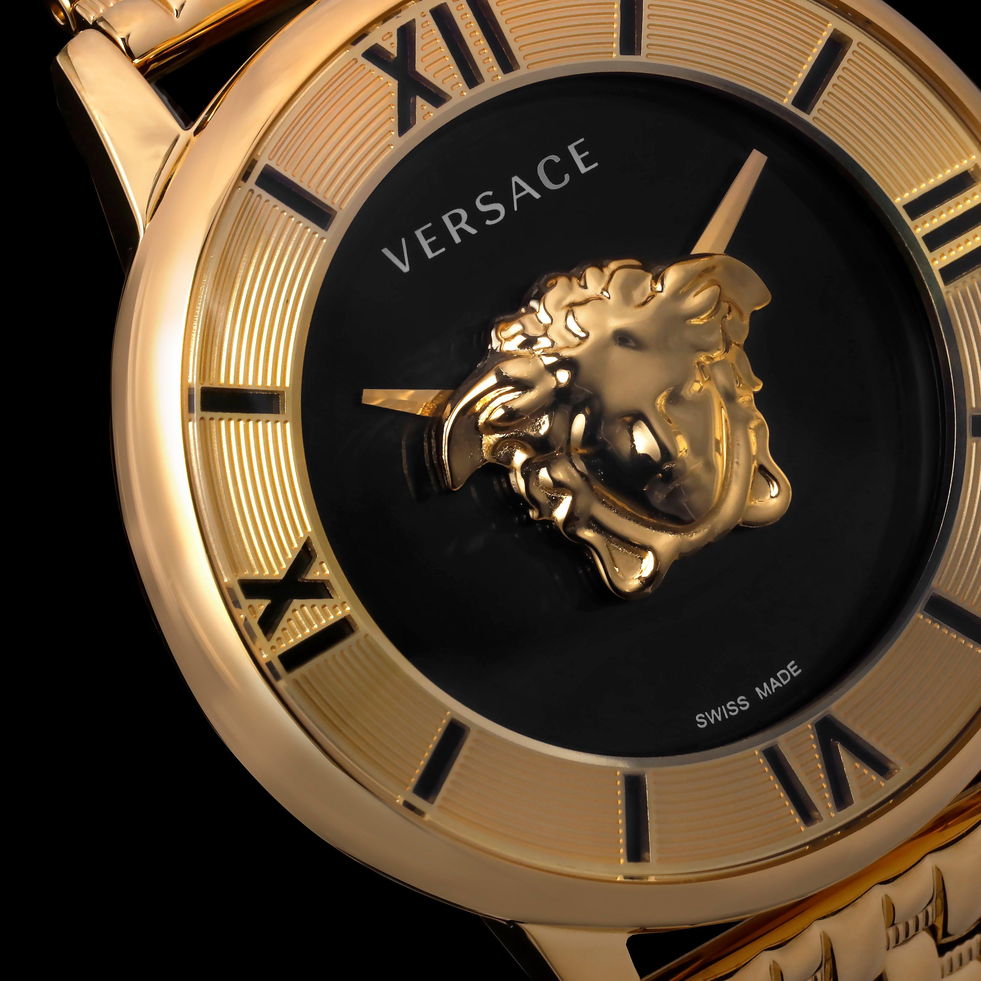 Gold/Black - Versace - Women's Medusa Analogue Quartz Watches - 10