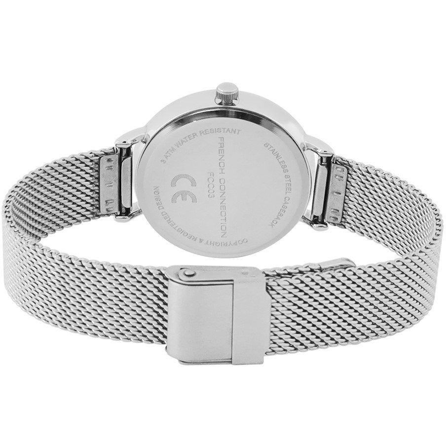 Sky Blue - French Connection - French Connection Silver Case Round Shape Silver Strap Quartz Watch - 4