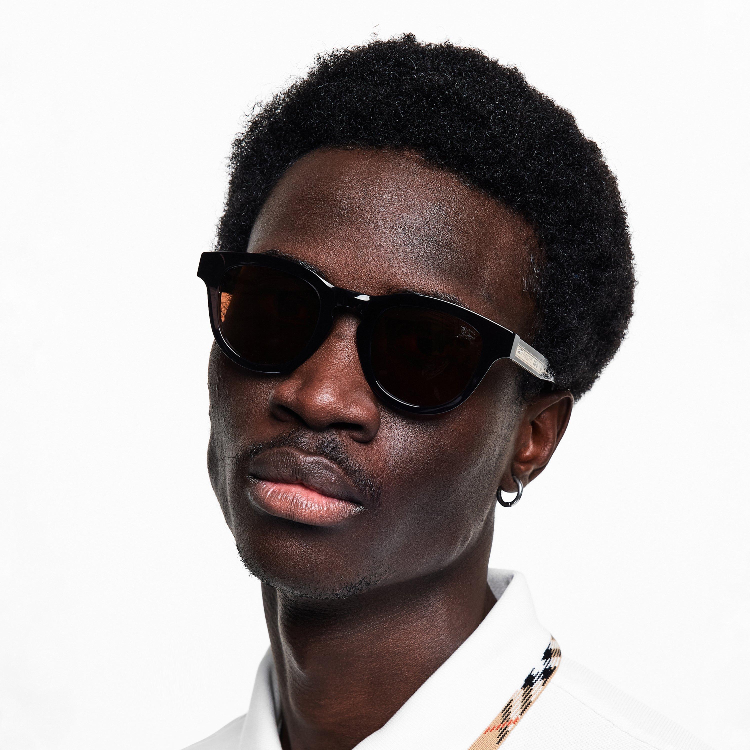 Grey - Burberry - Men's 0BE4477 Round Sunglasses - 3