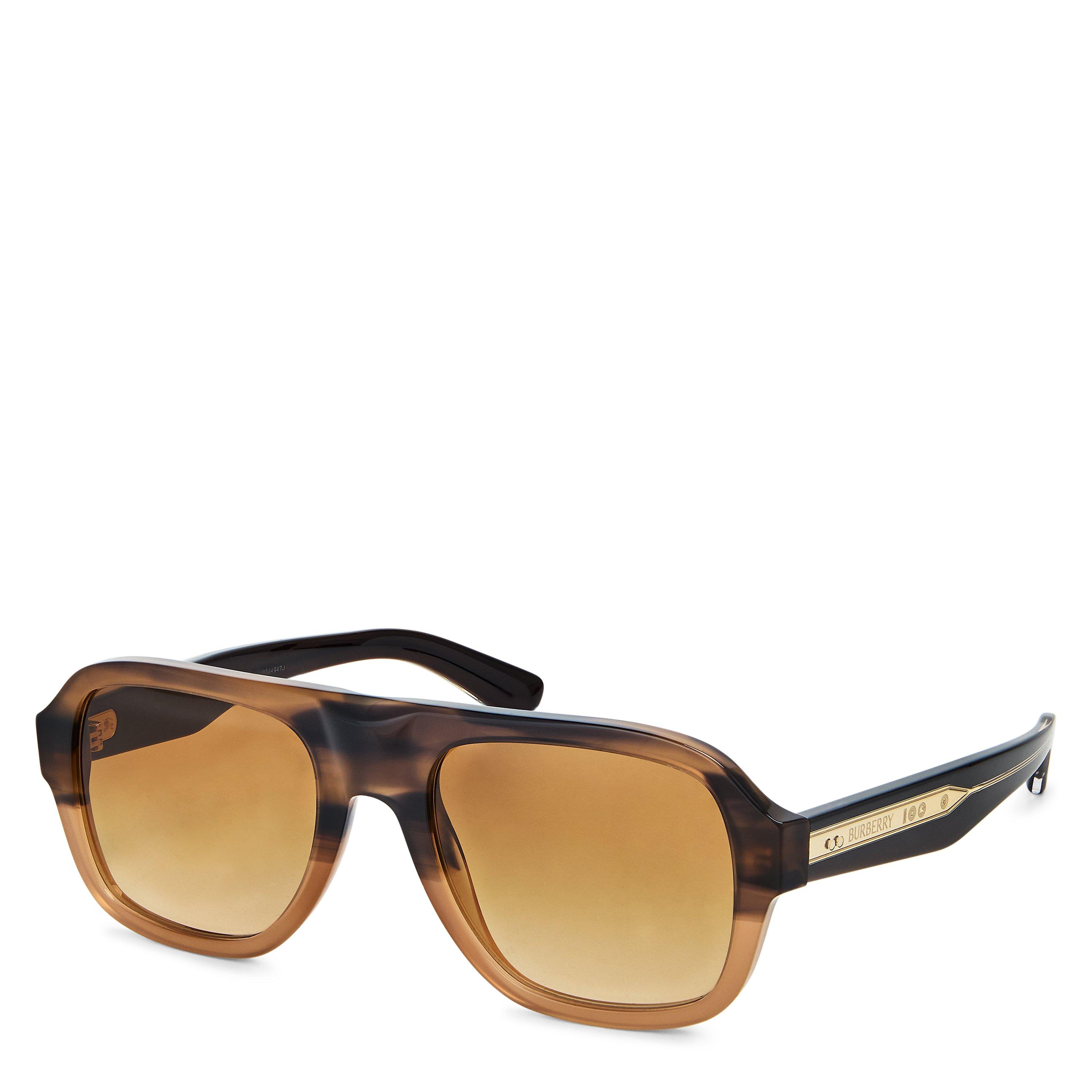 Beige - Burberry - Men's 0BE4478 Aviator Sunglasses - 1