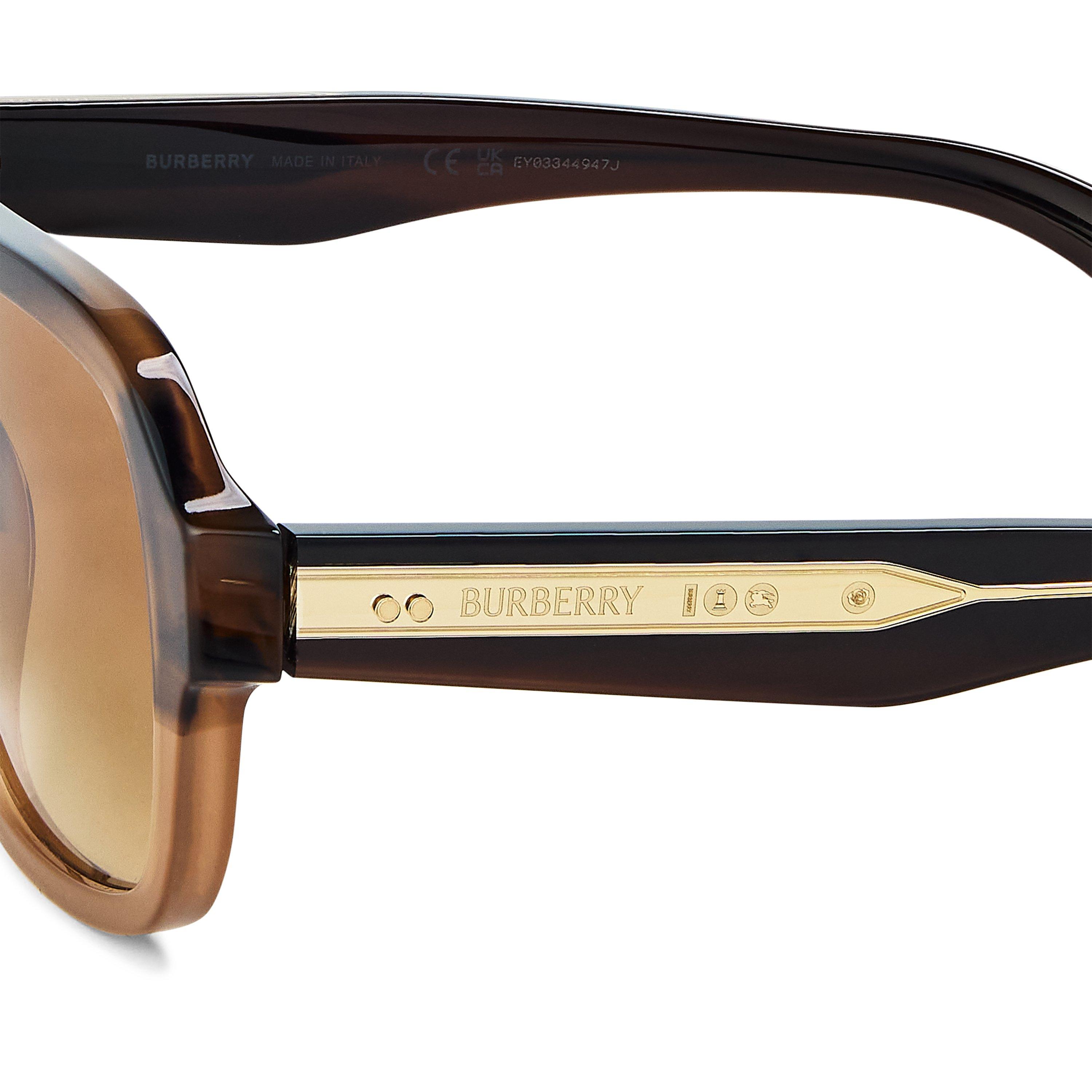 Beige - Burberry - Men's 0BE4478 Aviator Sunglasses - 3