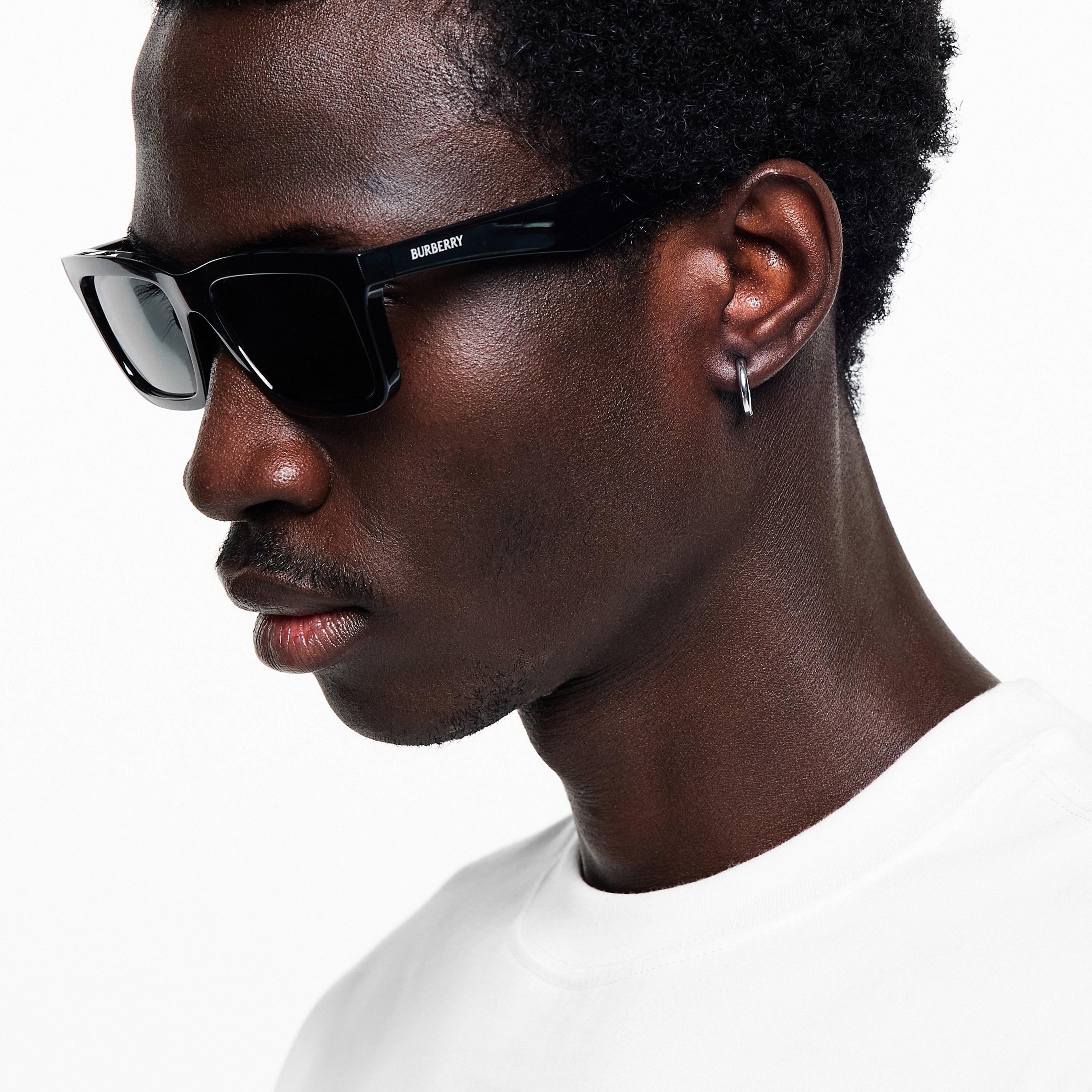 Black - Burberry - Men's 0BE4475U Wayfarer Sunglasses - 3