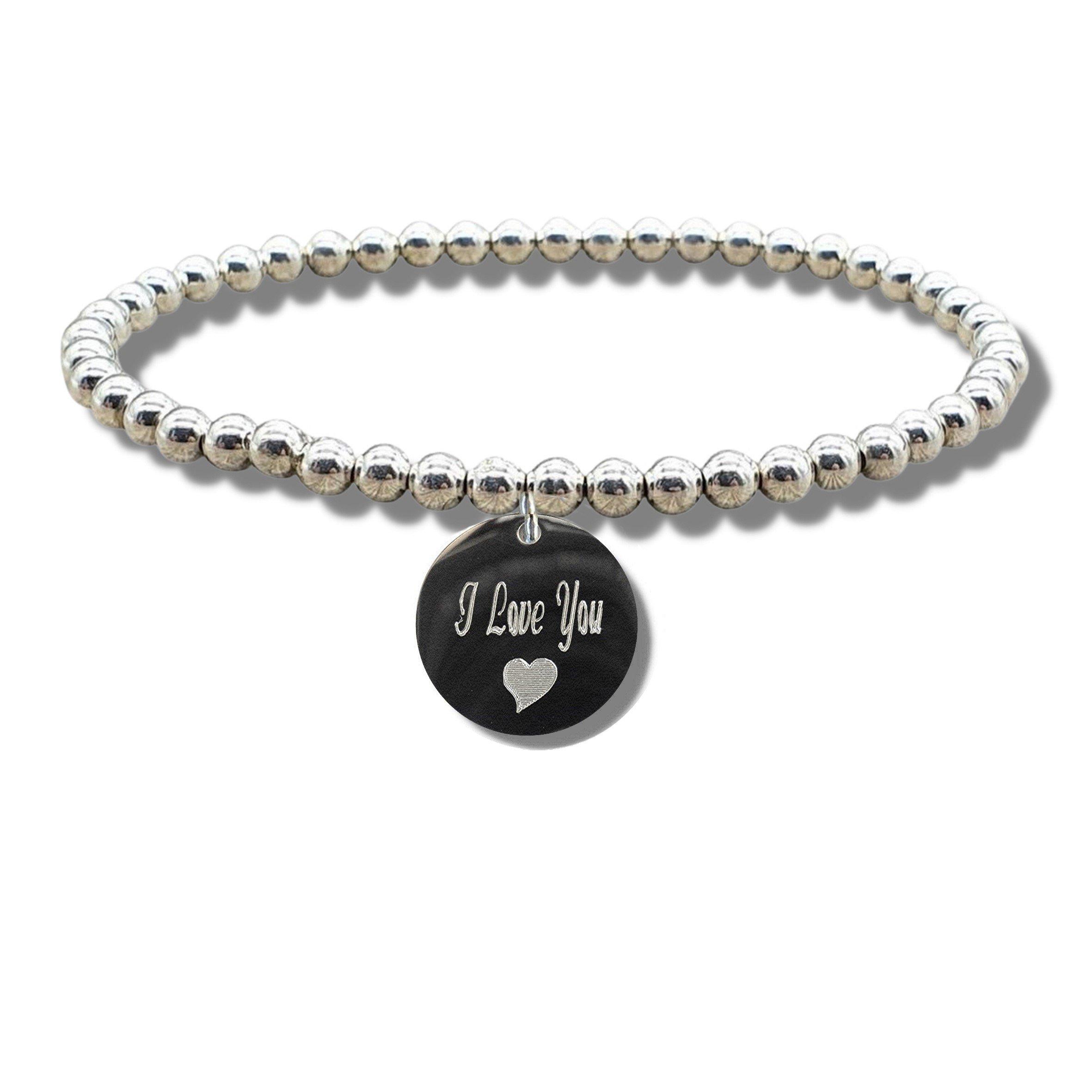 Silver - Aye Do Gifts - I Love You Disc Bracelet & Heart Symbol 5299-VN-NP