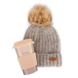 Barbour Travel Mug And Beanie Set