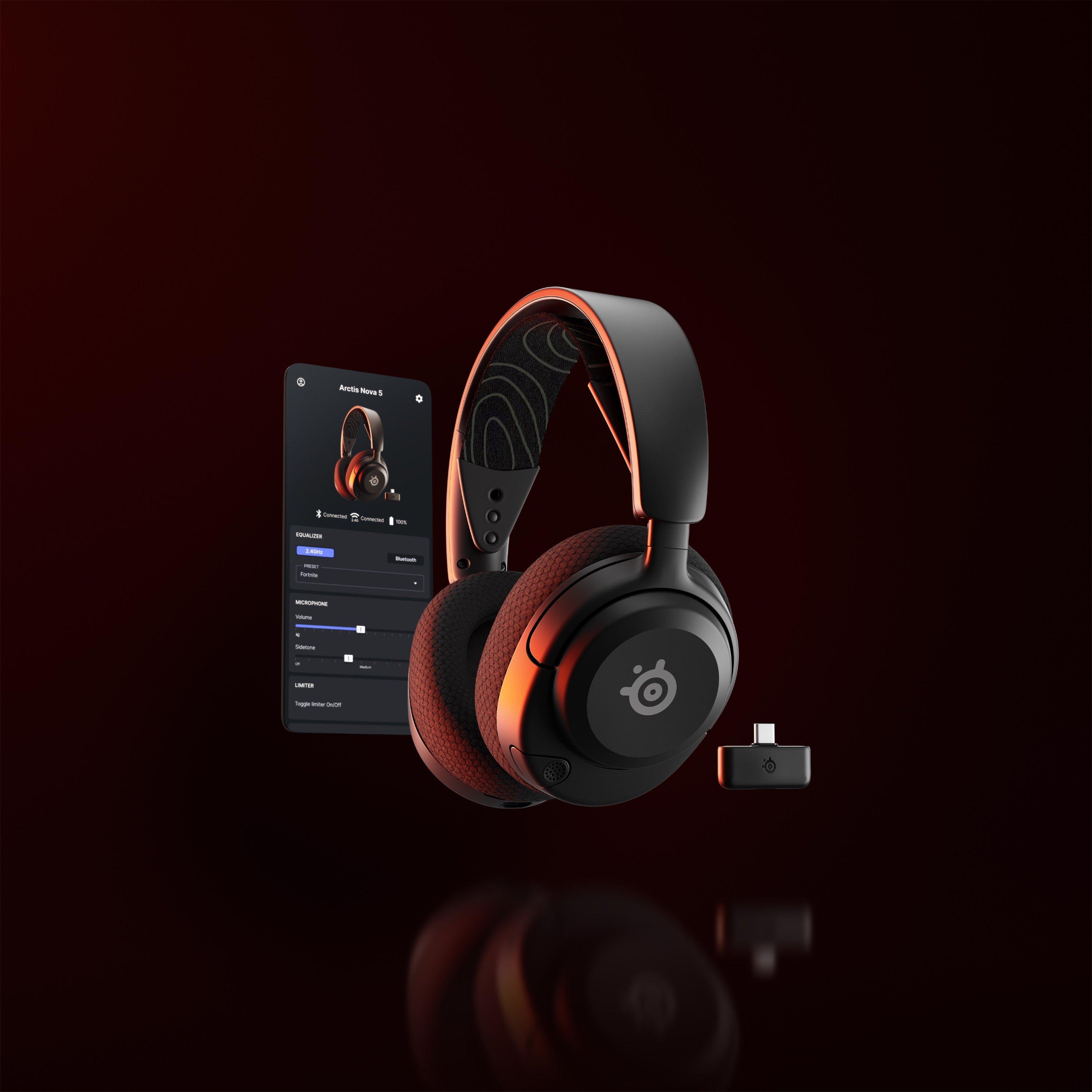 Black - SteelSeries - SteelSeries Arctis Nova 5 Wireless Headset - 11