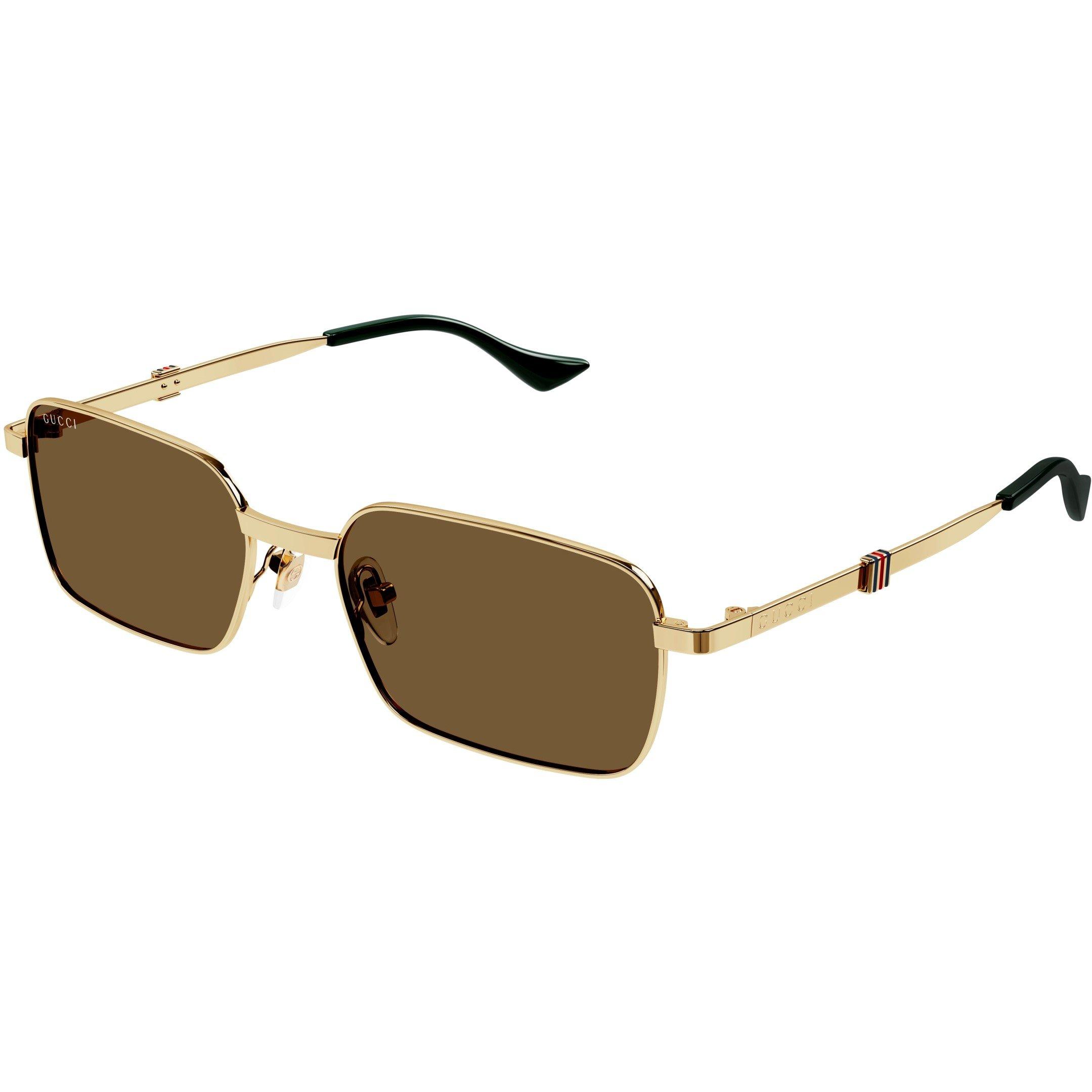 Gold - Gucci - Gucci GG1495S Mens Rectangle Sunglasses - 1