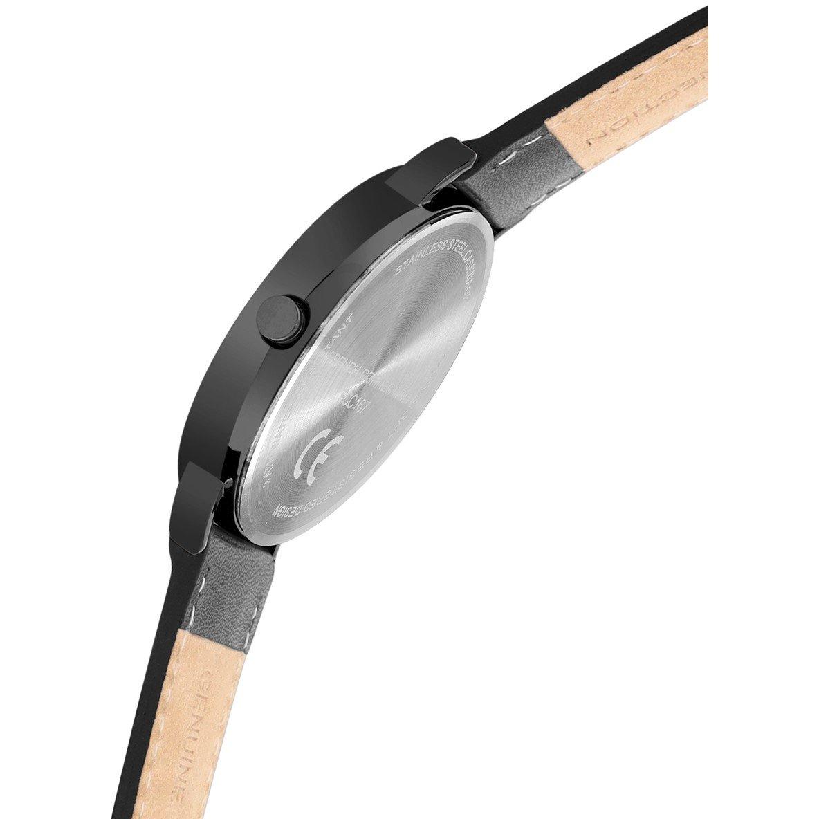 White - French Connection - French Connection Black Case Round Shape Black Strap Quartz Watch - 5