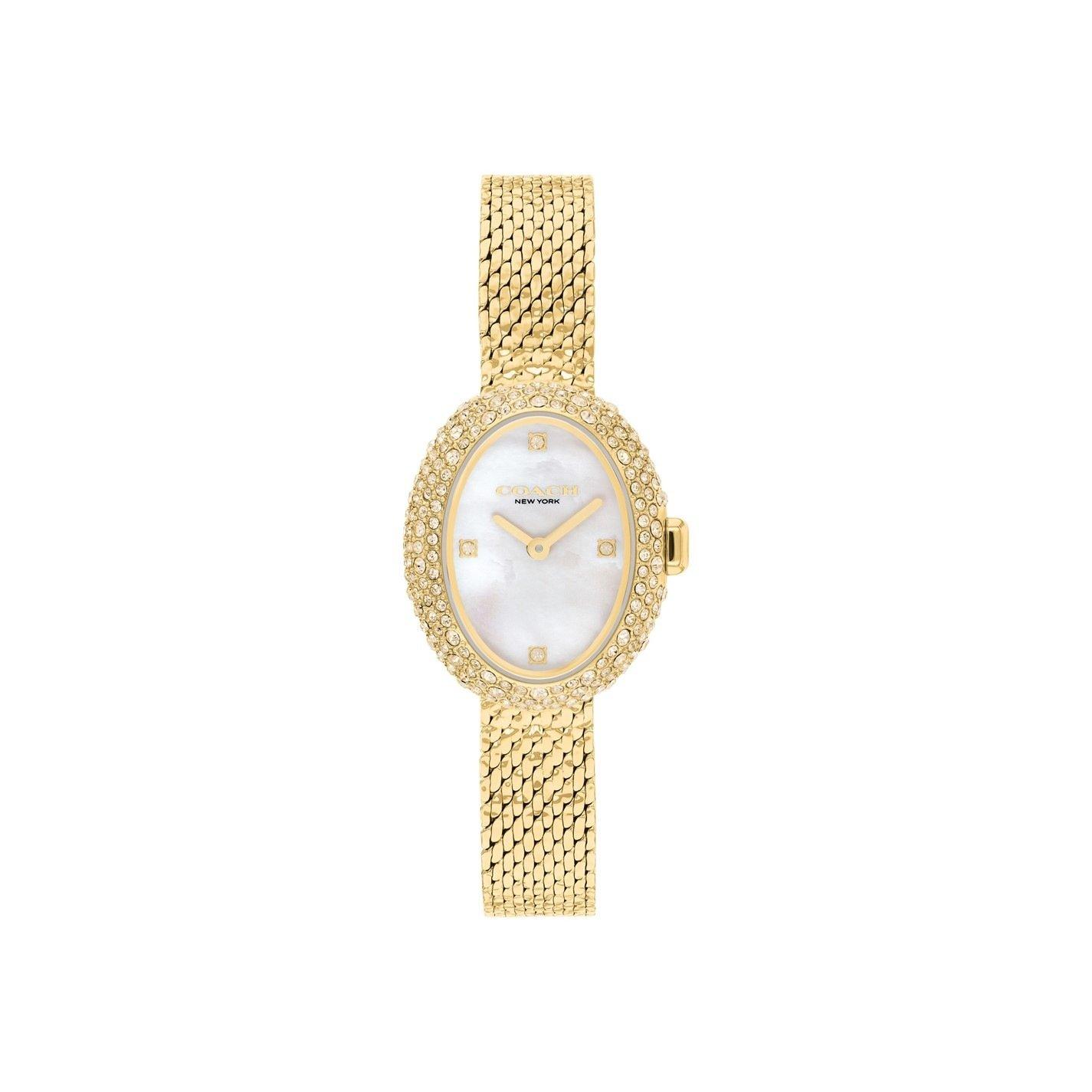 GOLD - Coach - Women's Sammy Leather Analogue Quartz Watch - 1