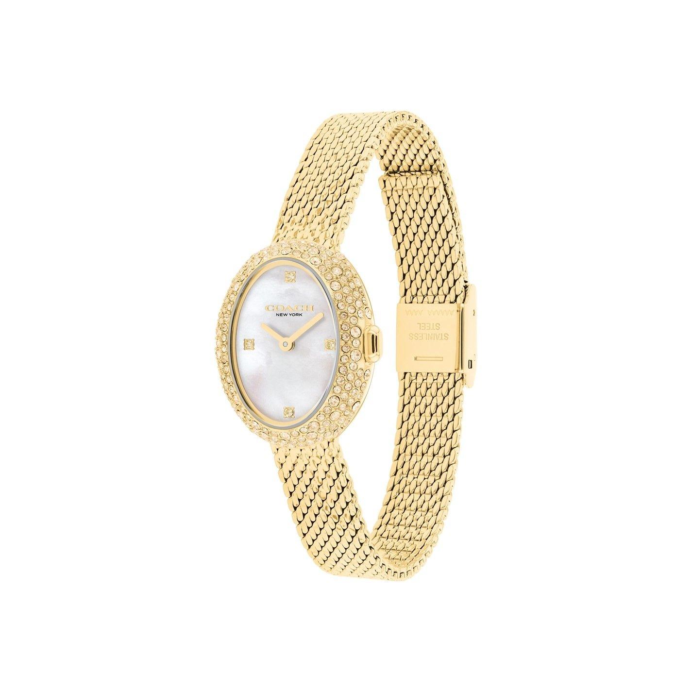 GOLD - Coach - Women's Sammy Leather Analogue Quartz Watch - 2