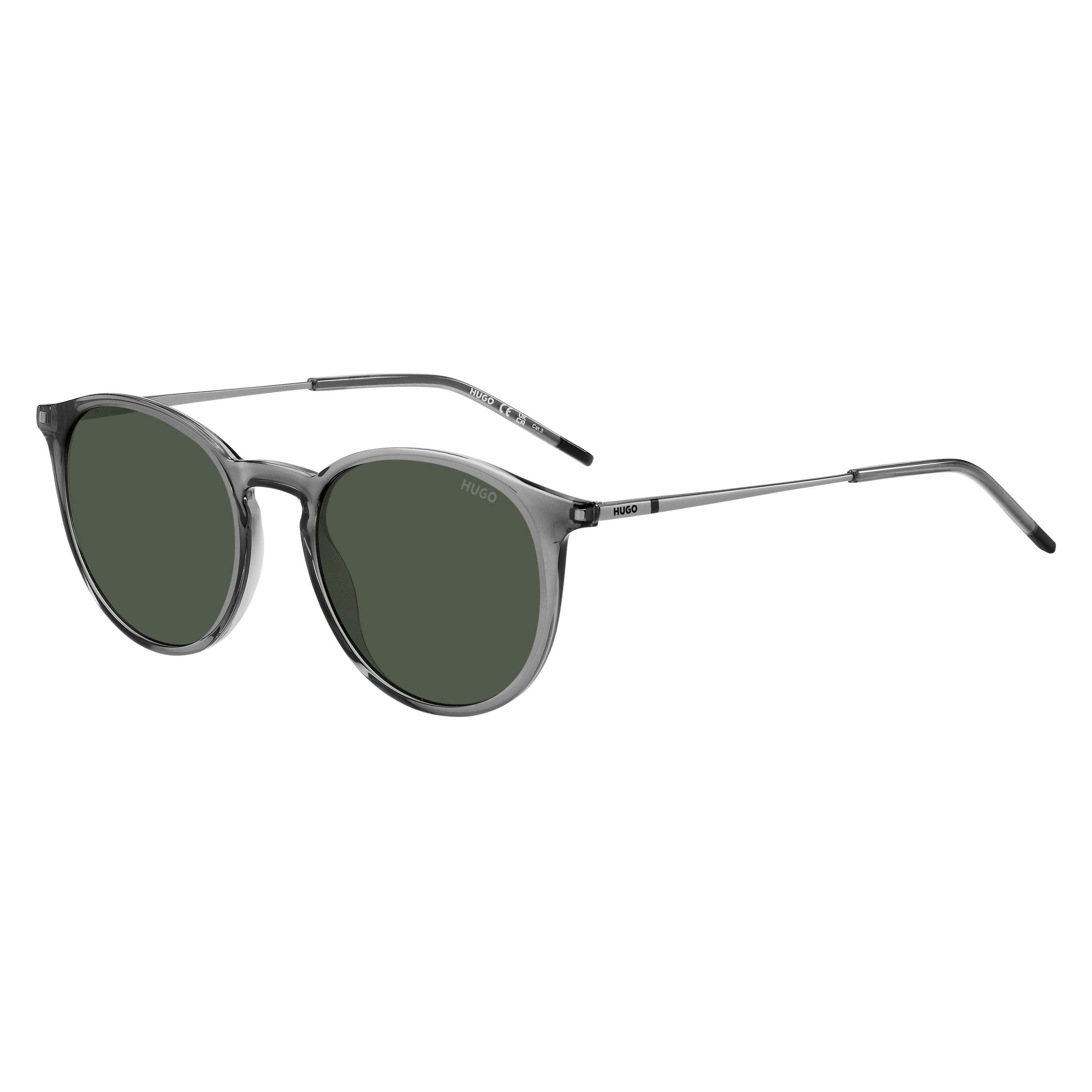 Hugo Men's Round Sunglasses - Grey Ruthenium - 51 cm