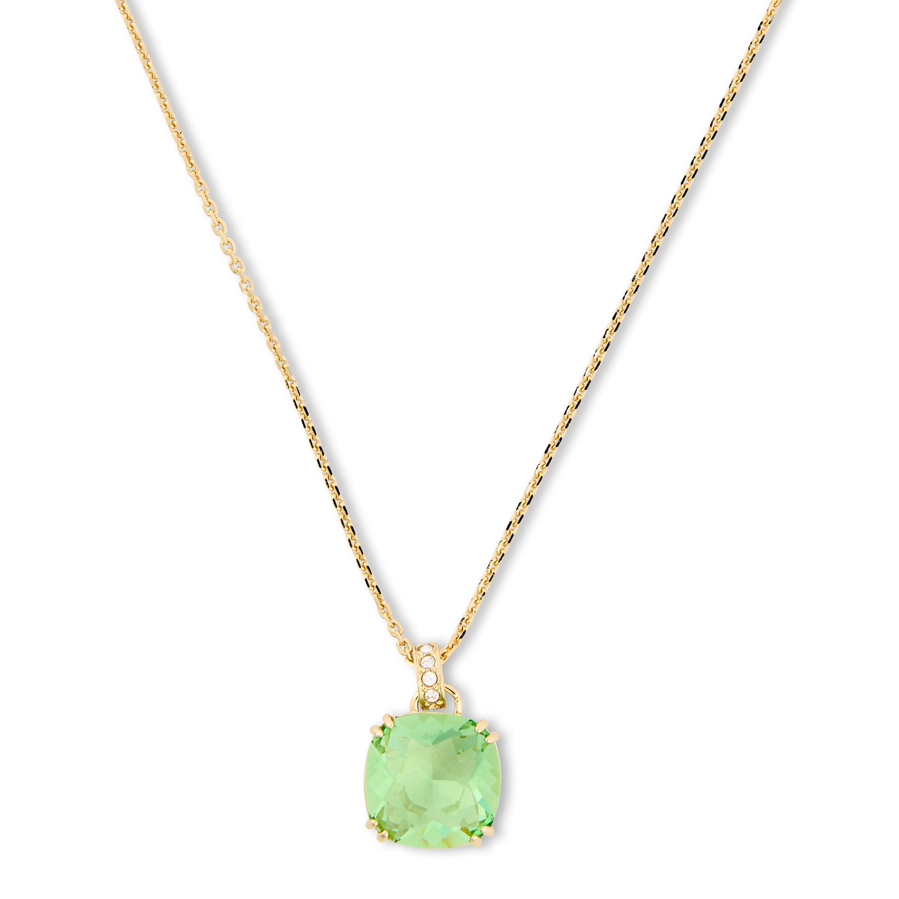 Swarovski Millenia Gold Cushion Cut Green Necklace - 38cm - Image 4