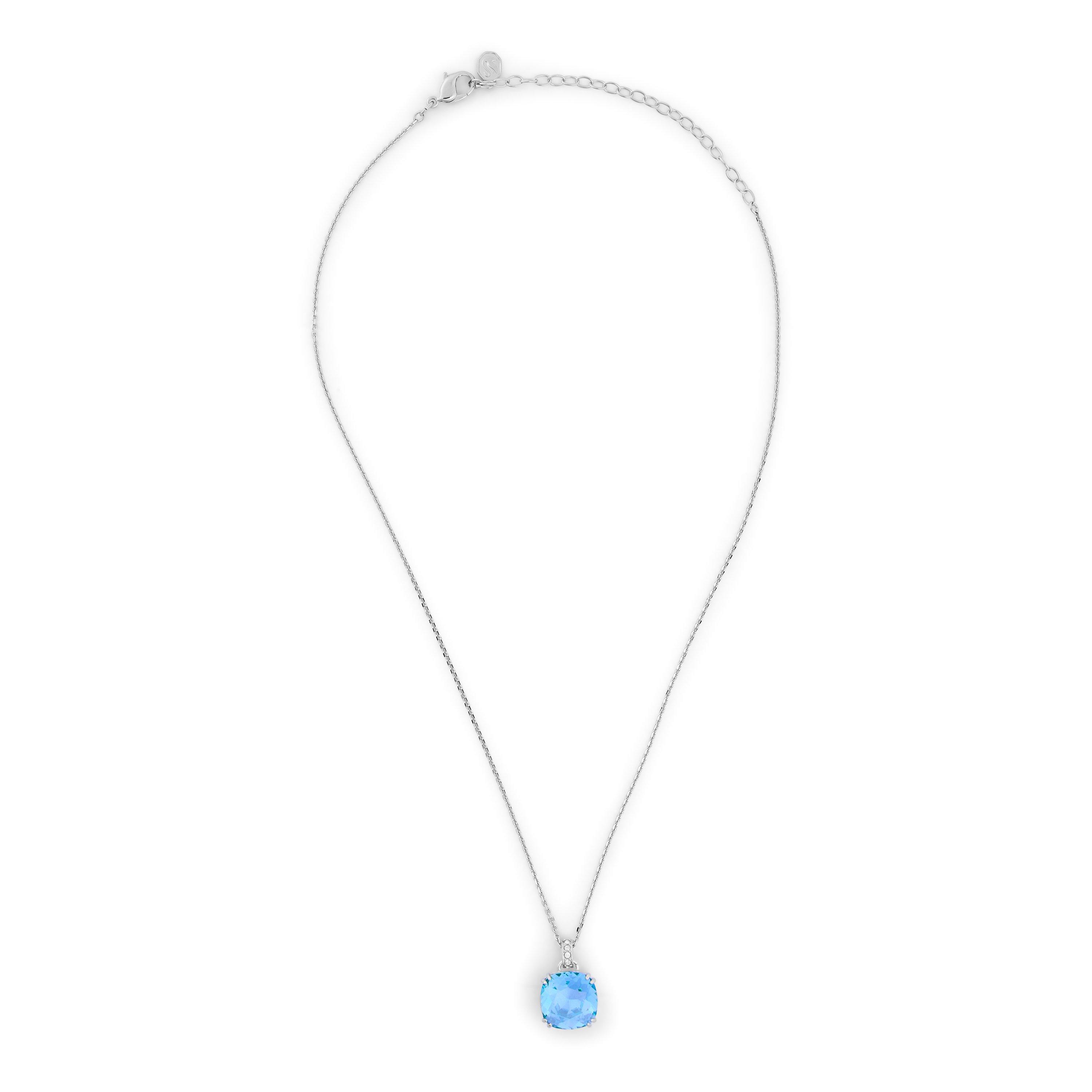 Silver Blue - Swarovski - Millenia Pendant Necklace - 2