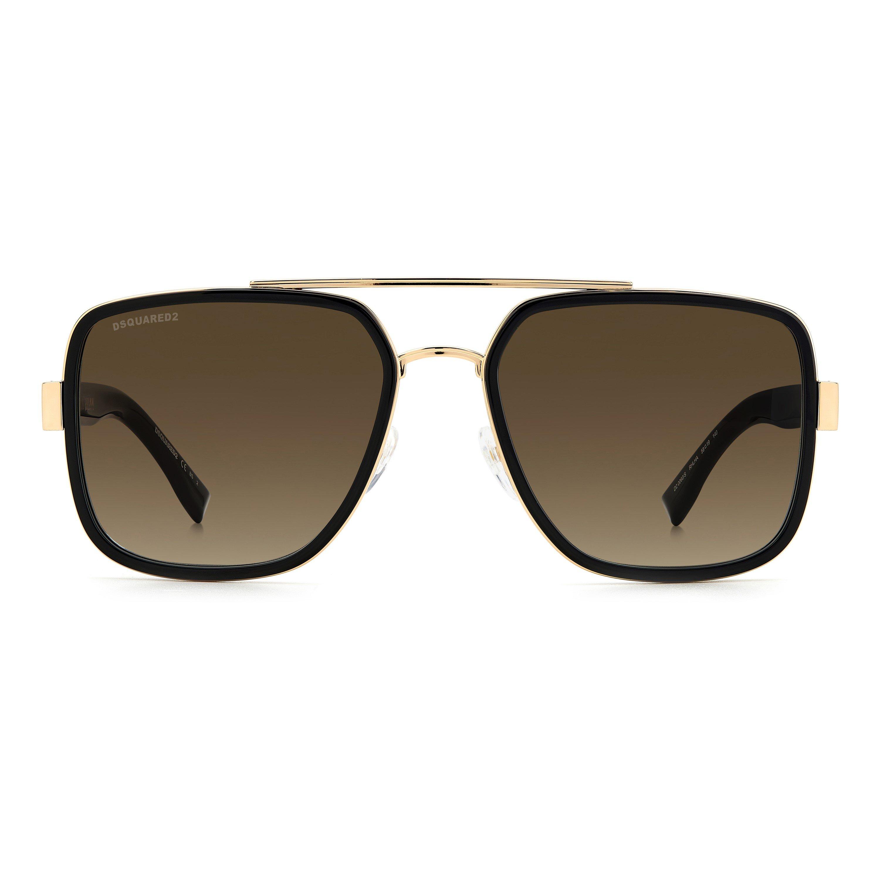 Gold Black - DSquared2 - DSQ Sun Sq Double Br Sn63 - 2