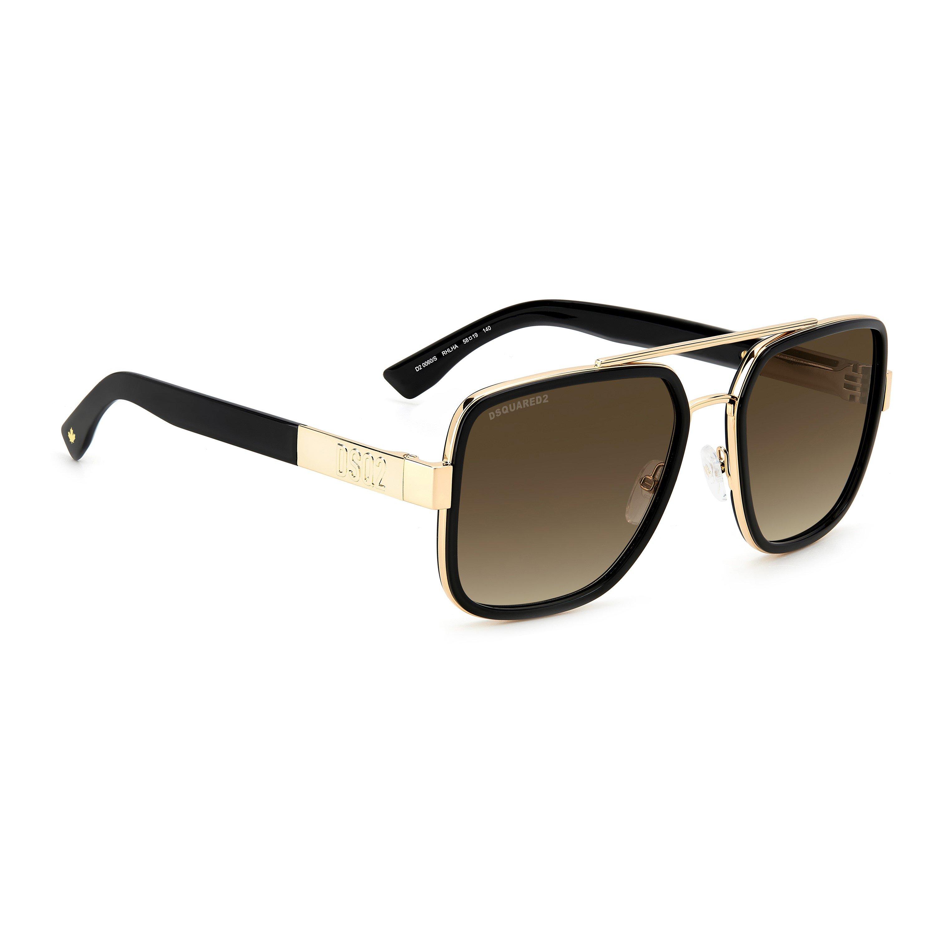 Gold Black - DSquared2 - DSQ Sun Sq Double Br Sn63 - 3