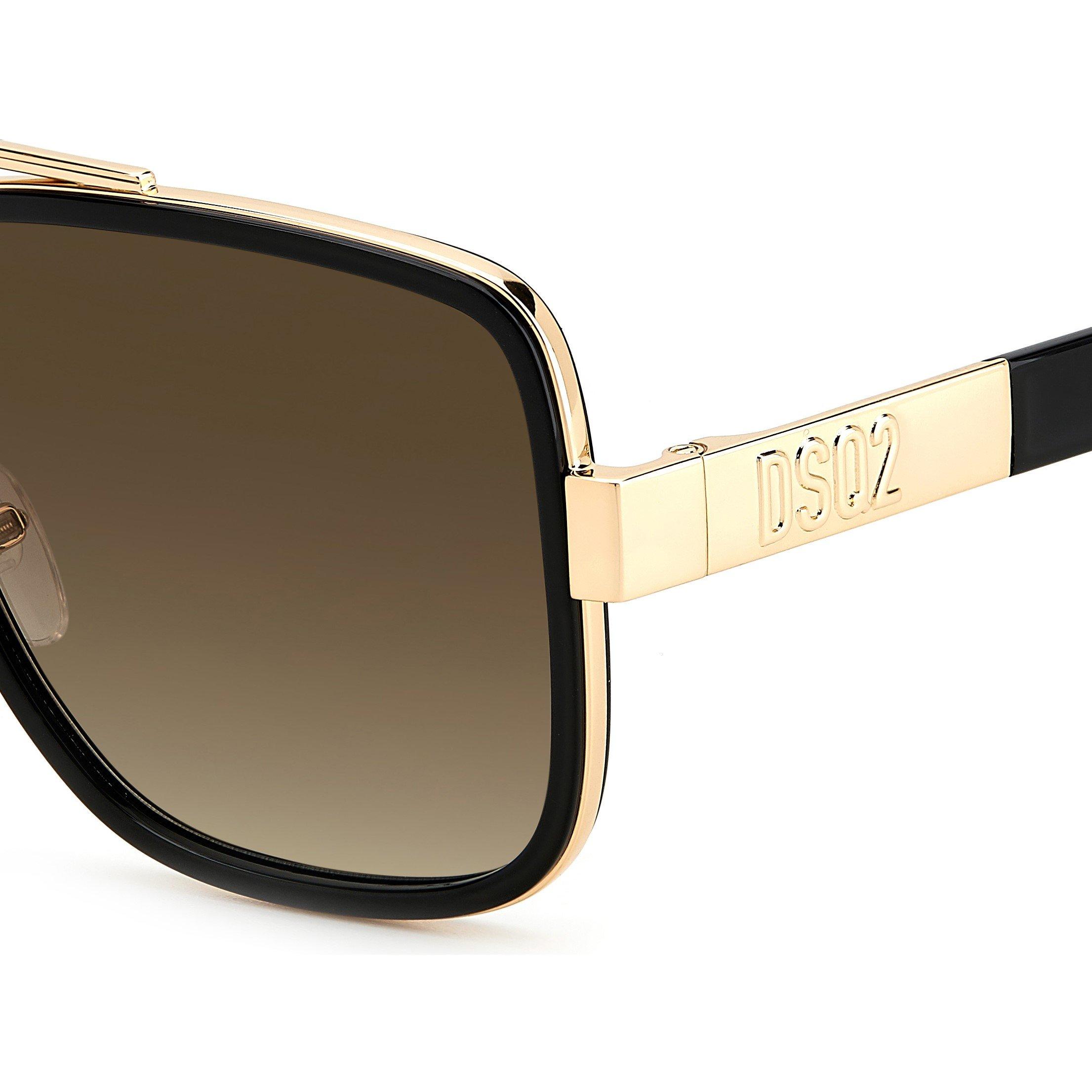 Gold Black - DSquared2 - DSQ Sun Sq Double Br Sn63 - 4
