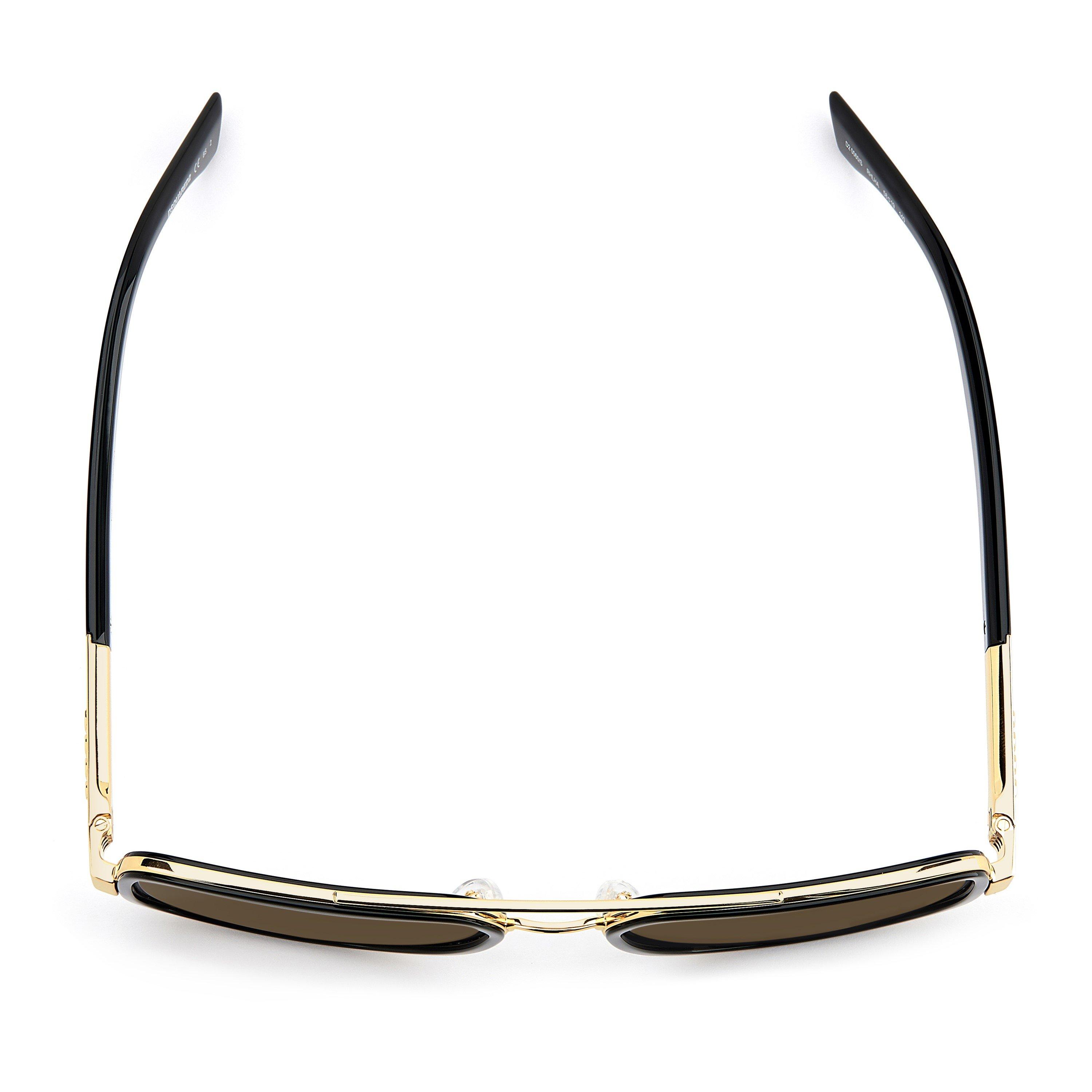 Gold Black - DSquared2 - DSQ Sun Sq Double Br Sn63 - 5
