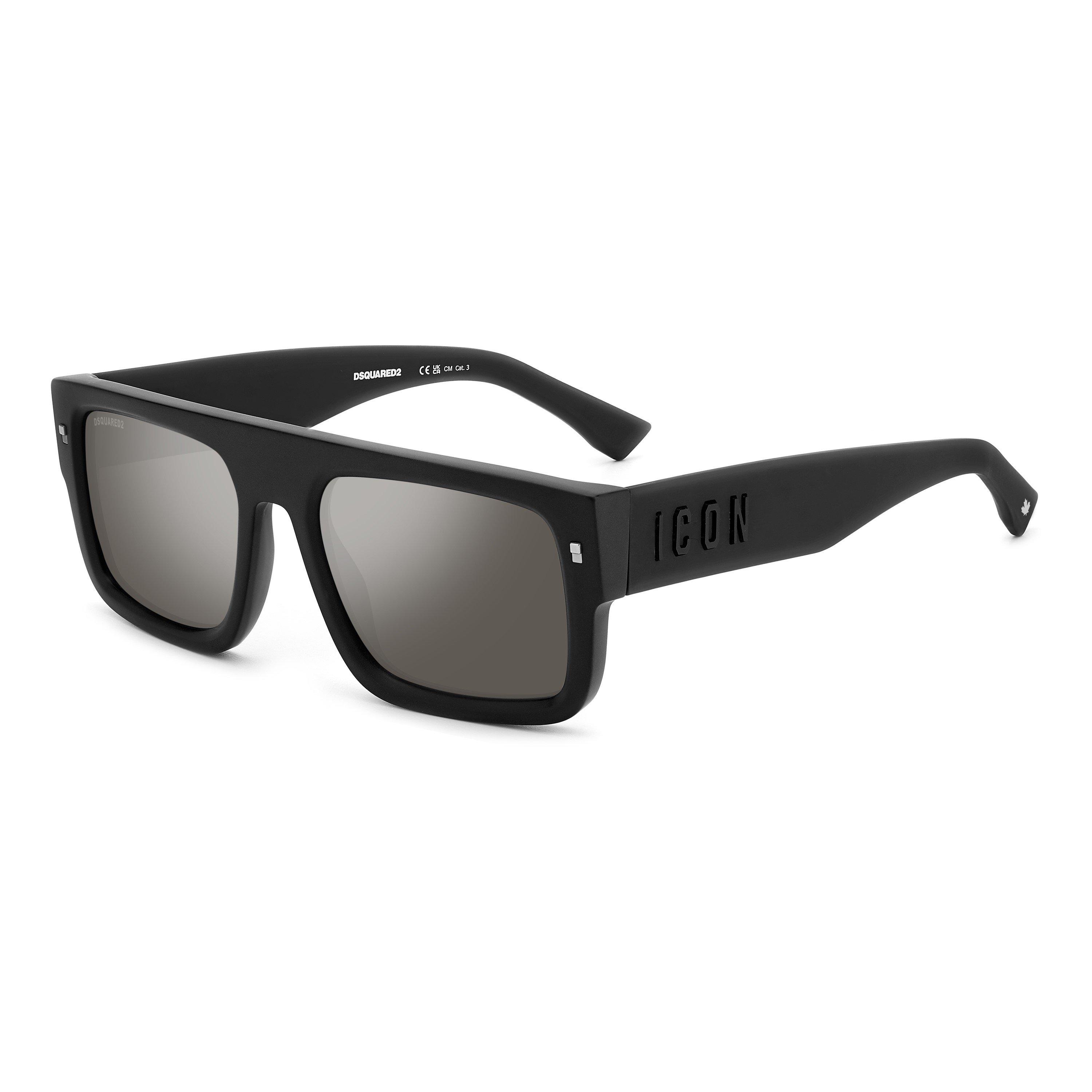 Matte Black - DSquared2 - DSQ Sun Rectangular Sn63 - 1