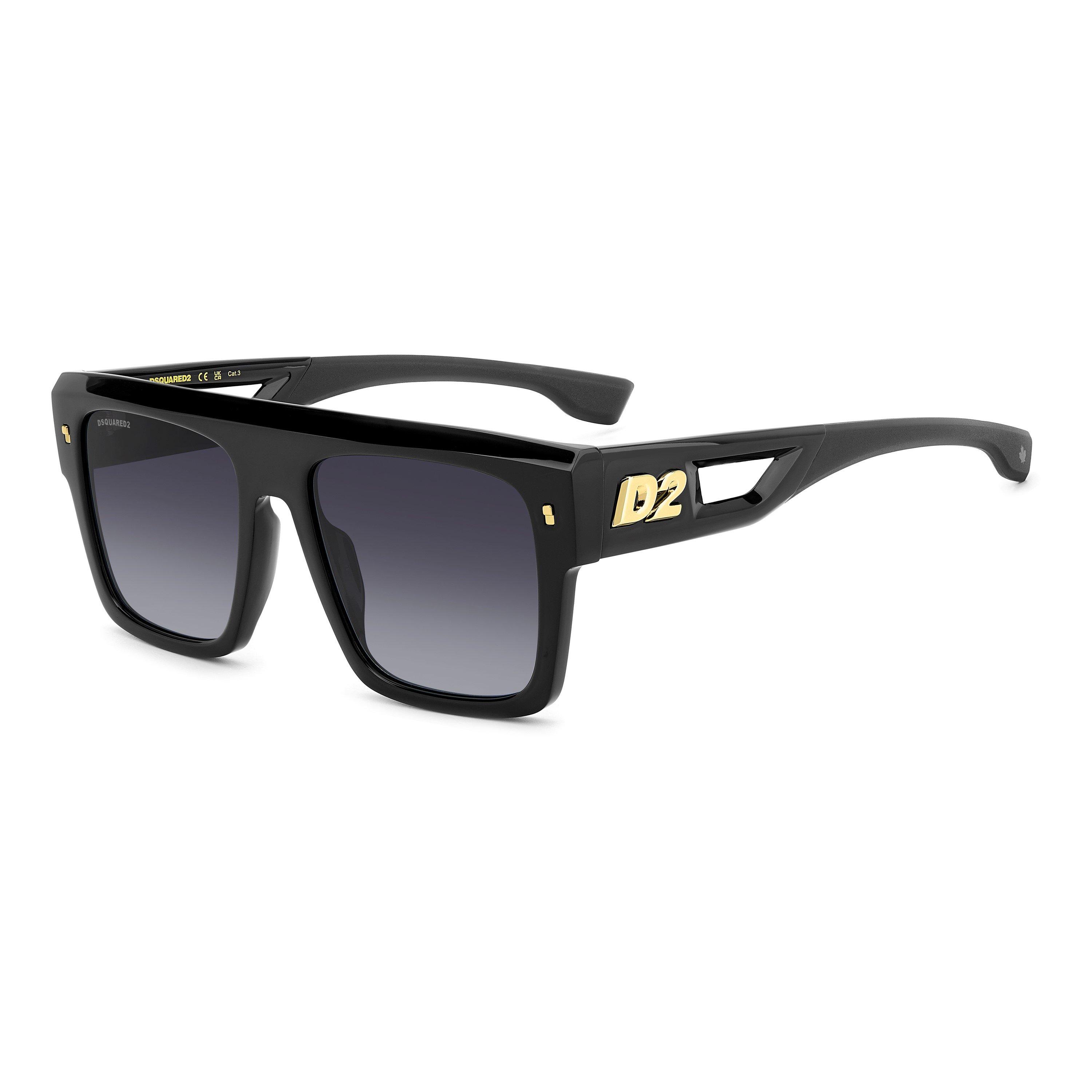 Black - DSquared2 - DSQ Sun Rectangular Sn63 - 1