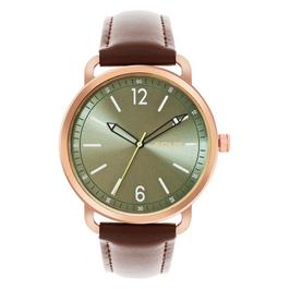 FCUK FCUK Rose Case Round Shape Brown Strap Quartz Watch