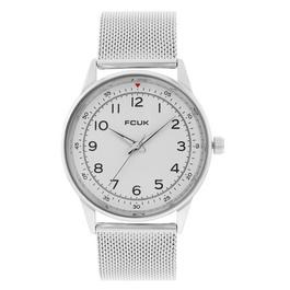 FCUK FCUK Silver Case Round Shape Silver Strap Quartz Watch