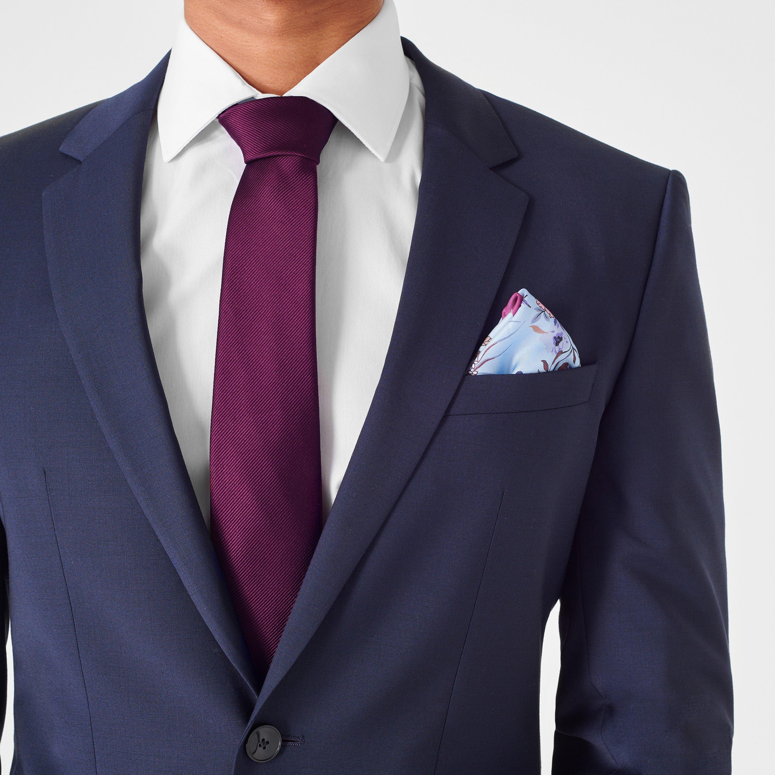 Burgundy - Haines and Bonner - Silk Tie - 2