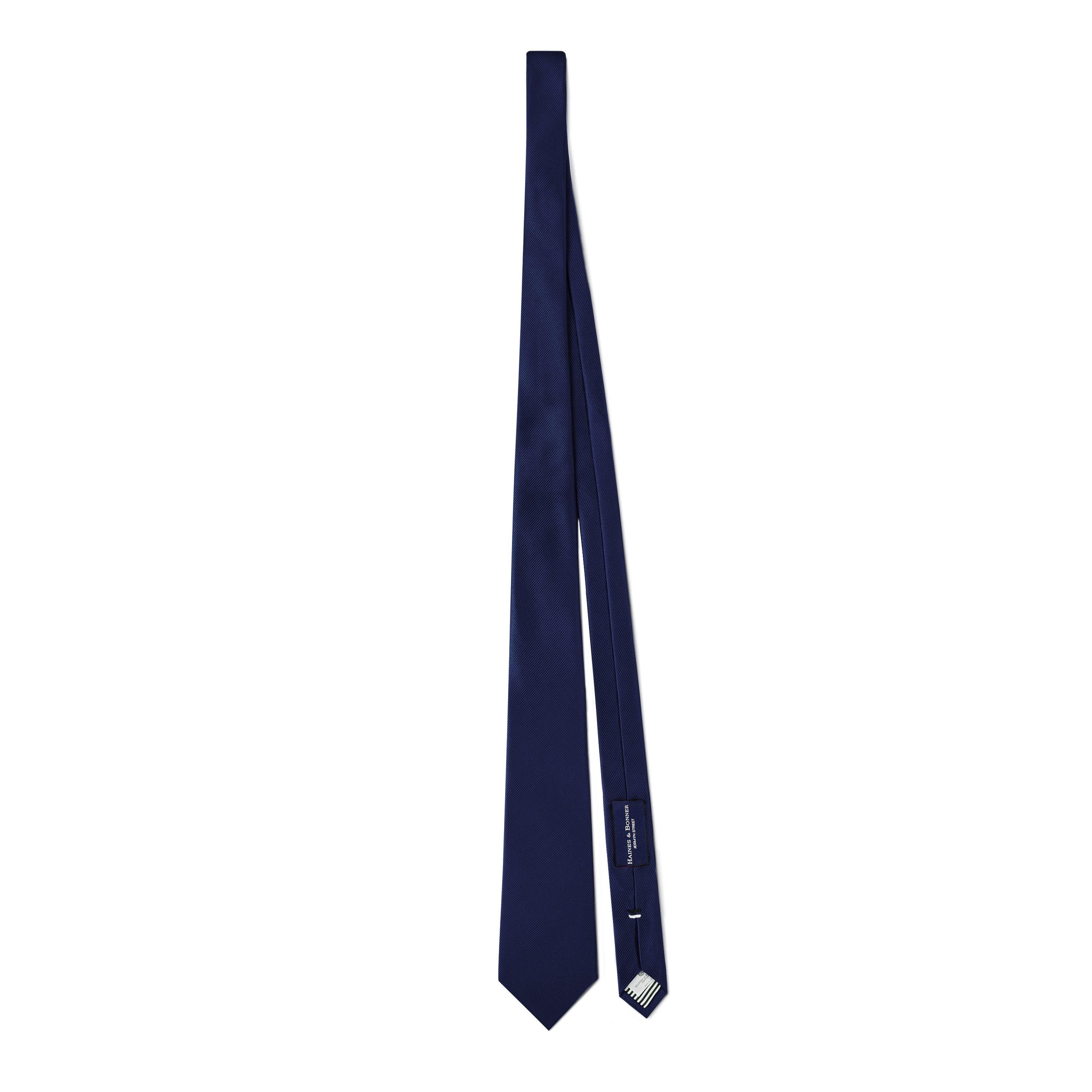 Navy - Haines and Bonner - Silk Tie - 3