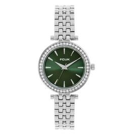 FCUK FCUK Silver Case Round Shape Silver Strap Quartz Watch