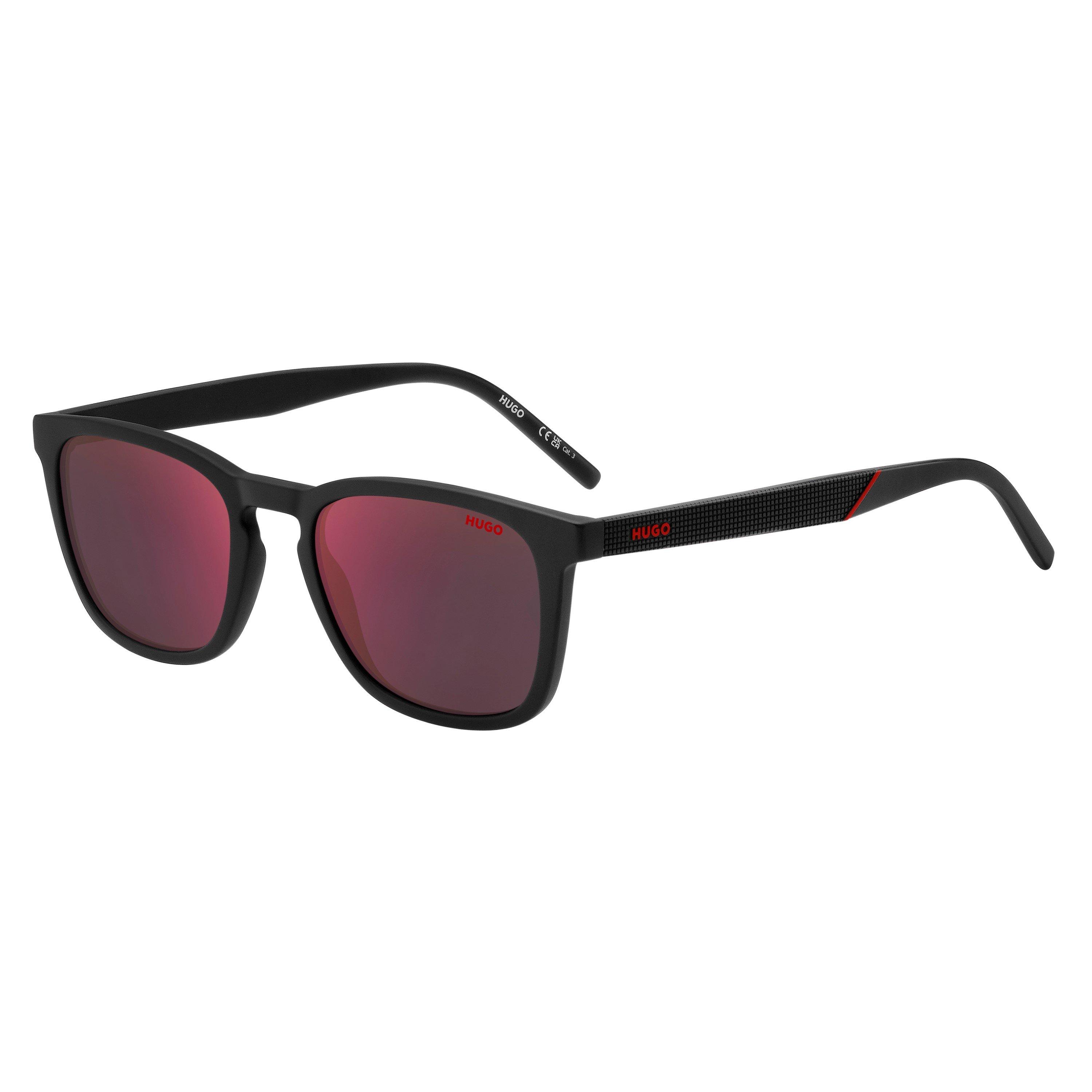 Hugo Men's Round Sunglasses - Black - 53 cm