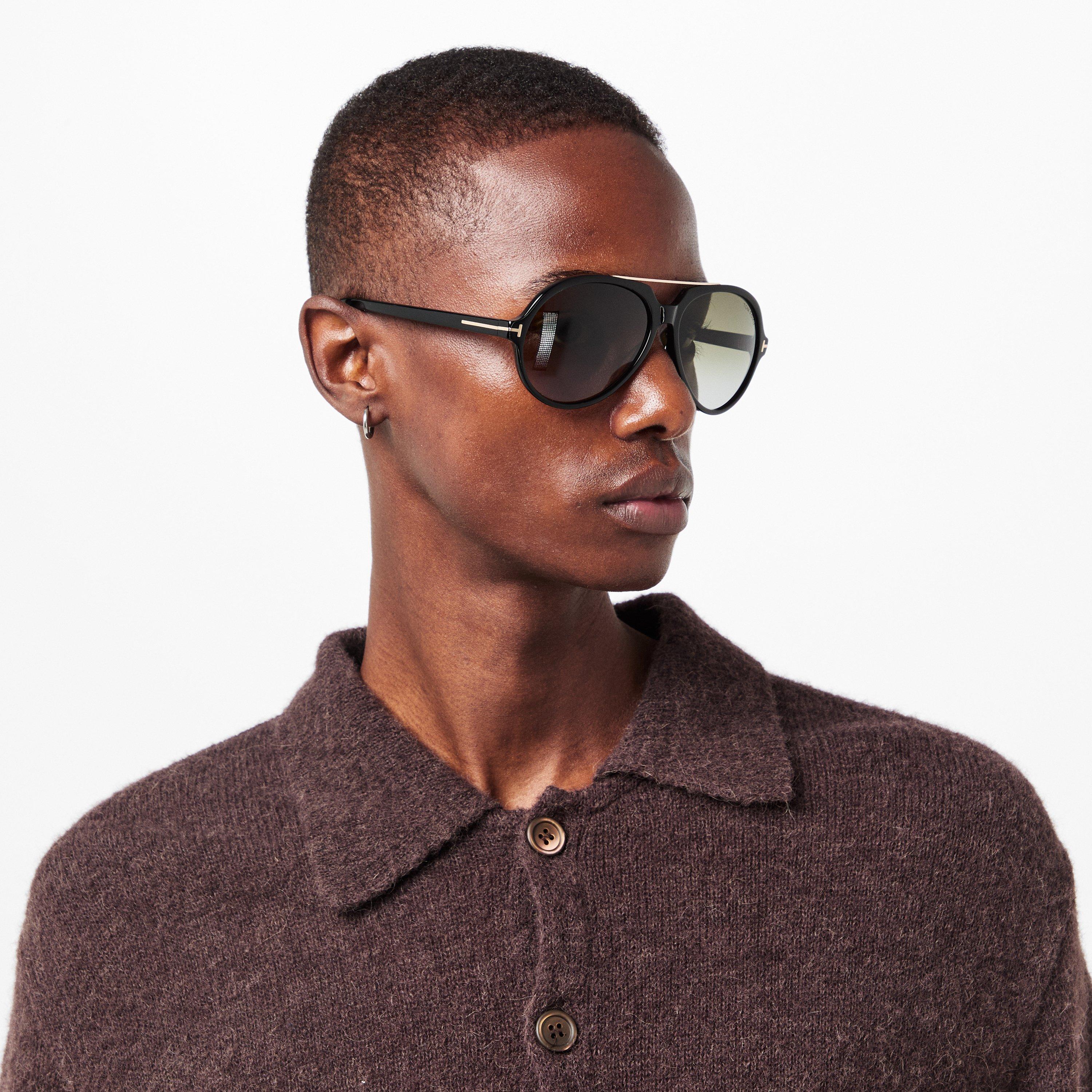 Black - Tom Ford - Men's Aviator Sunglasses, Aviator Style - 3