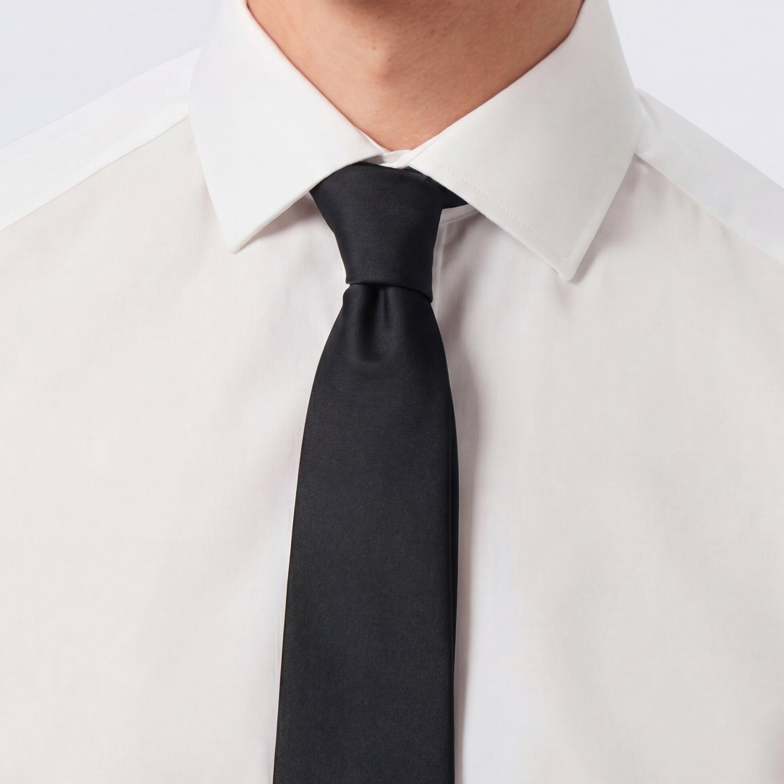Black - Twisted Tailor - TT Ellroy Plain Tie Sn10 - 3