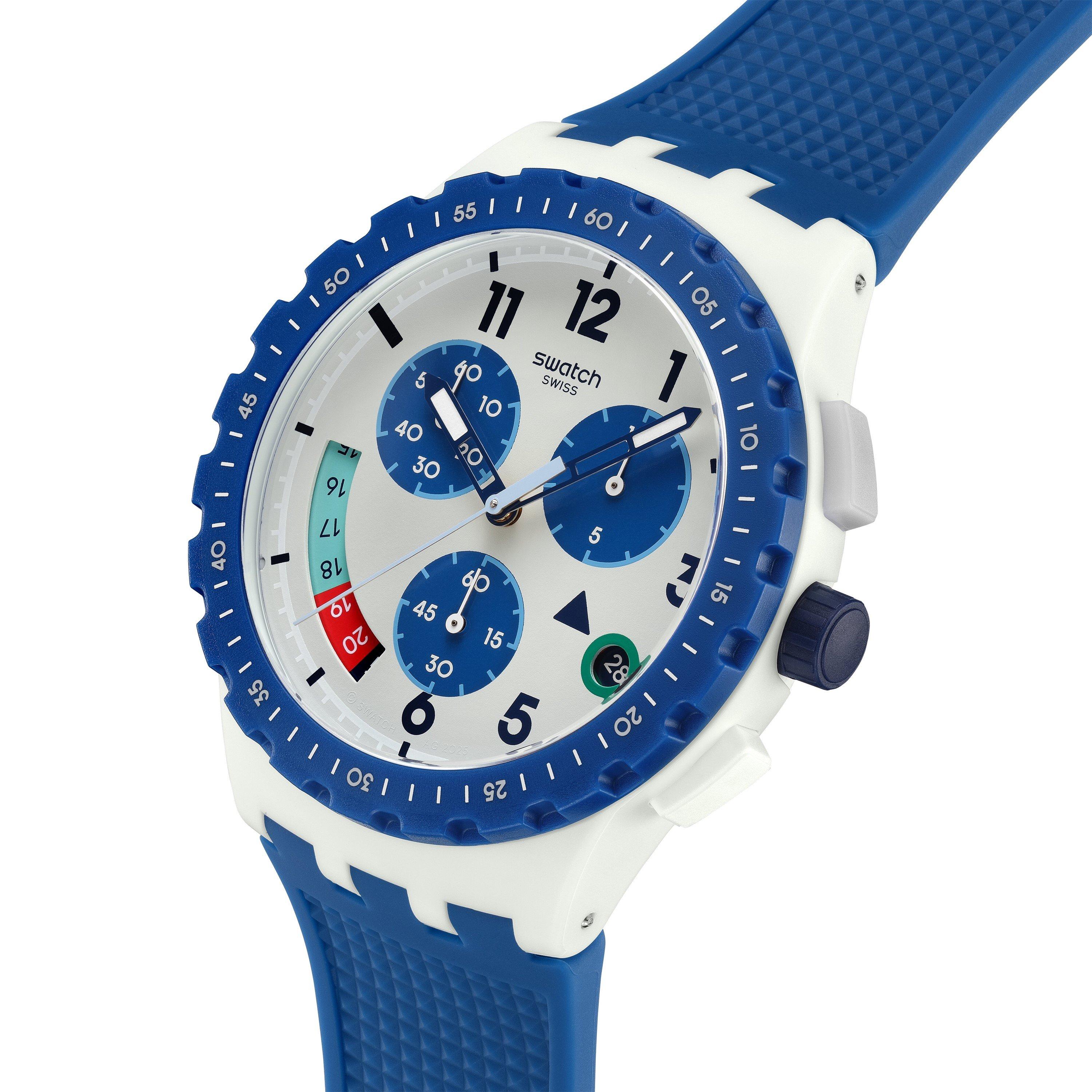 Grey/White - Swatch - Swatch Esnt Watch Sn64 - 2