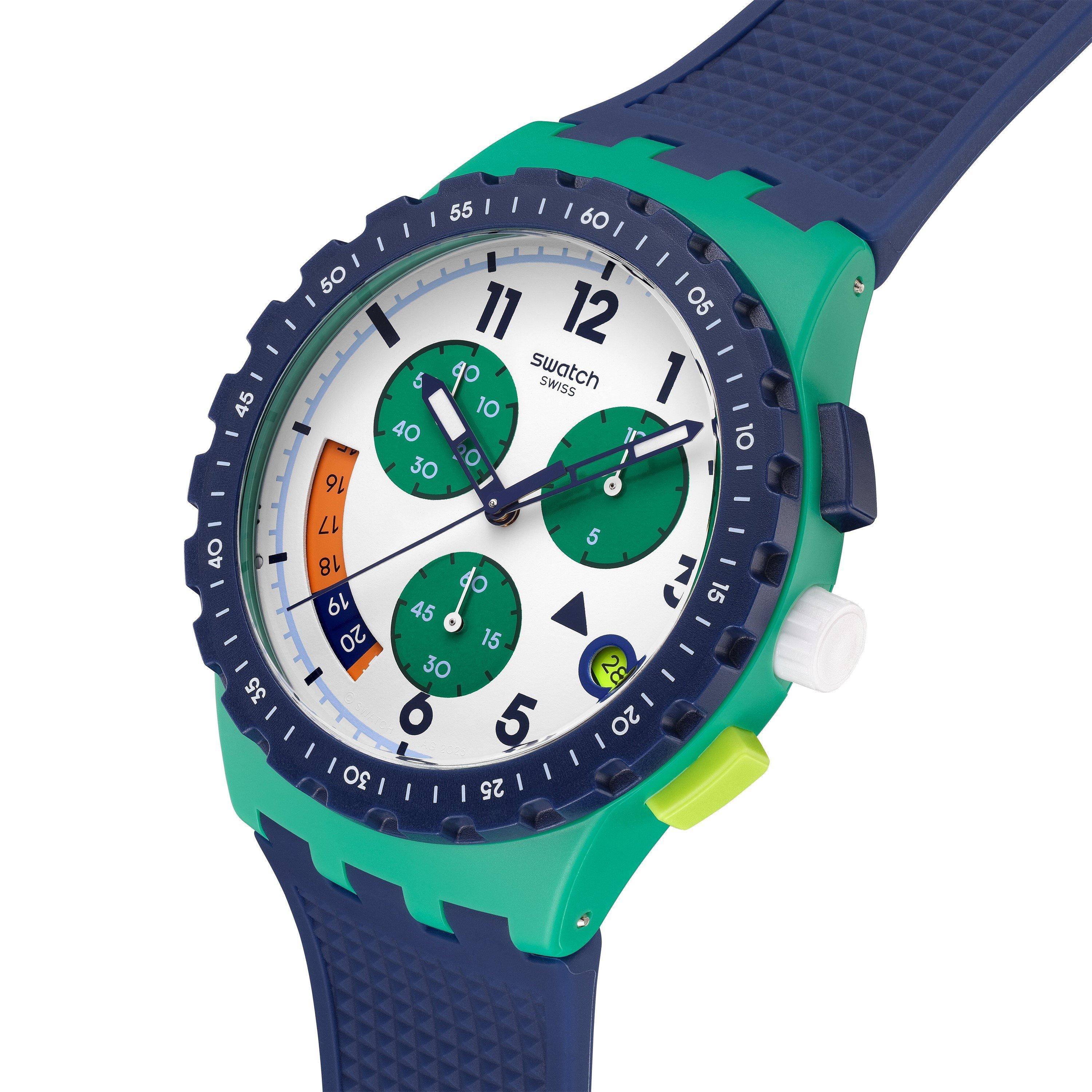 White/Green - Swatch - Men's Essentials Watch - 2