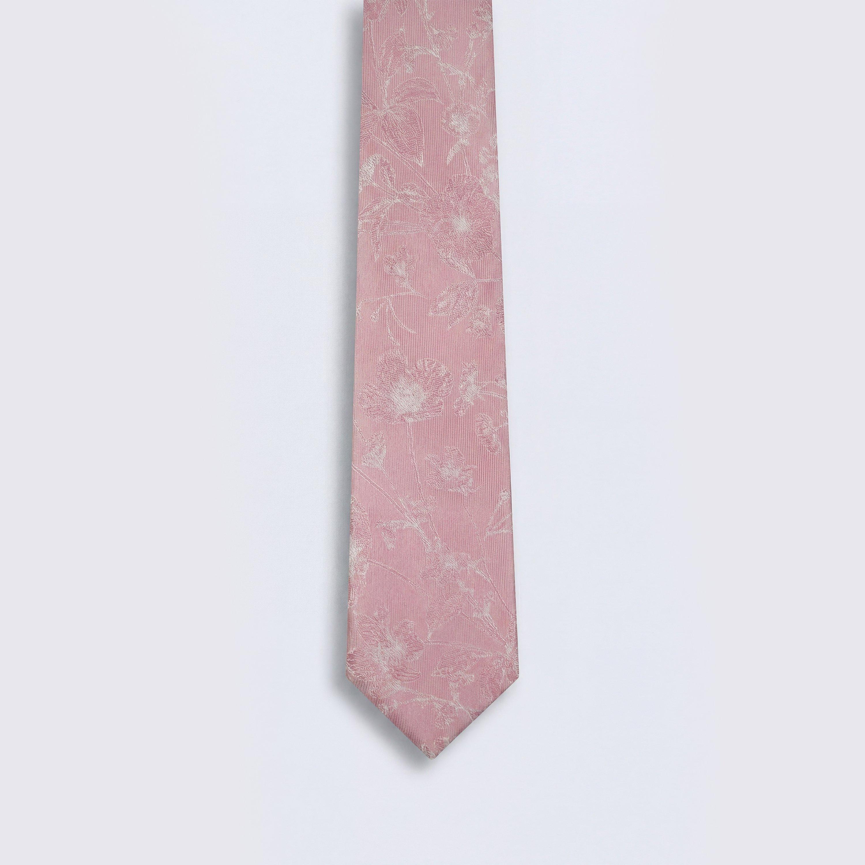Twisted Tailor Men's Jasper Floral Tie - Pale Pink